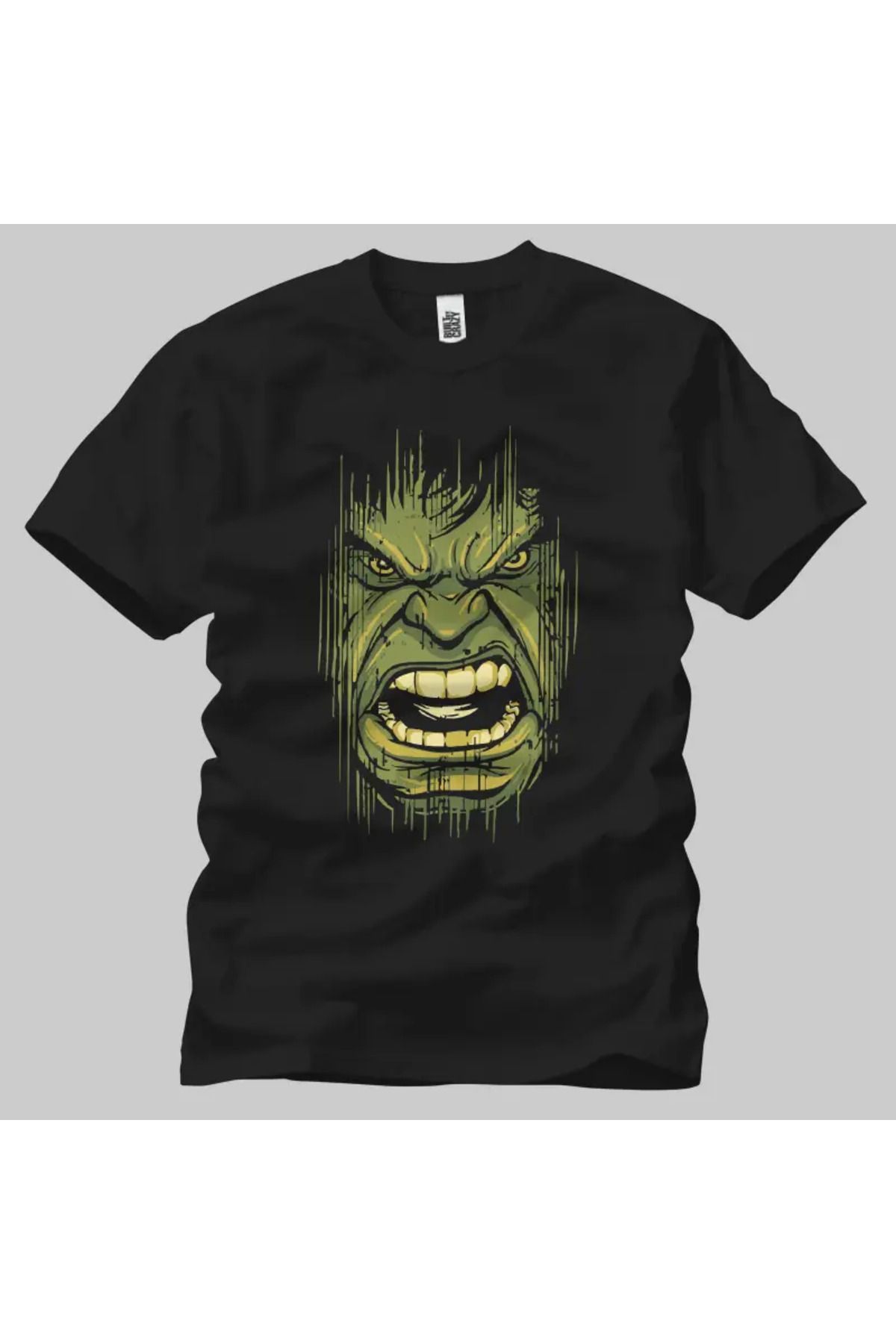 Built By Crazy Hulk Face Stencil Unisex Tişört