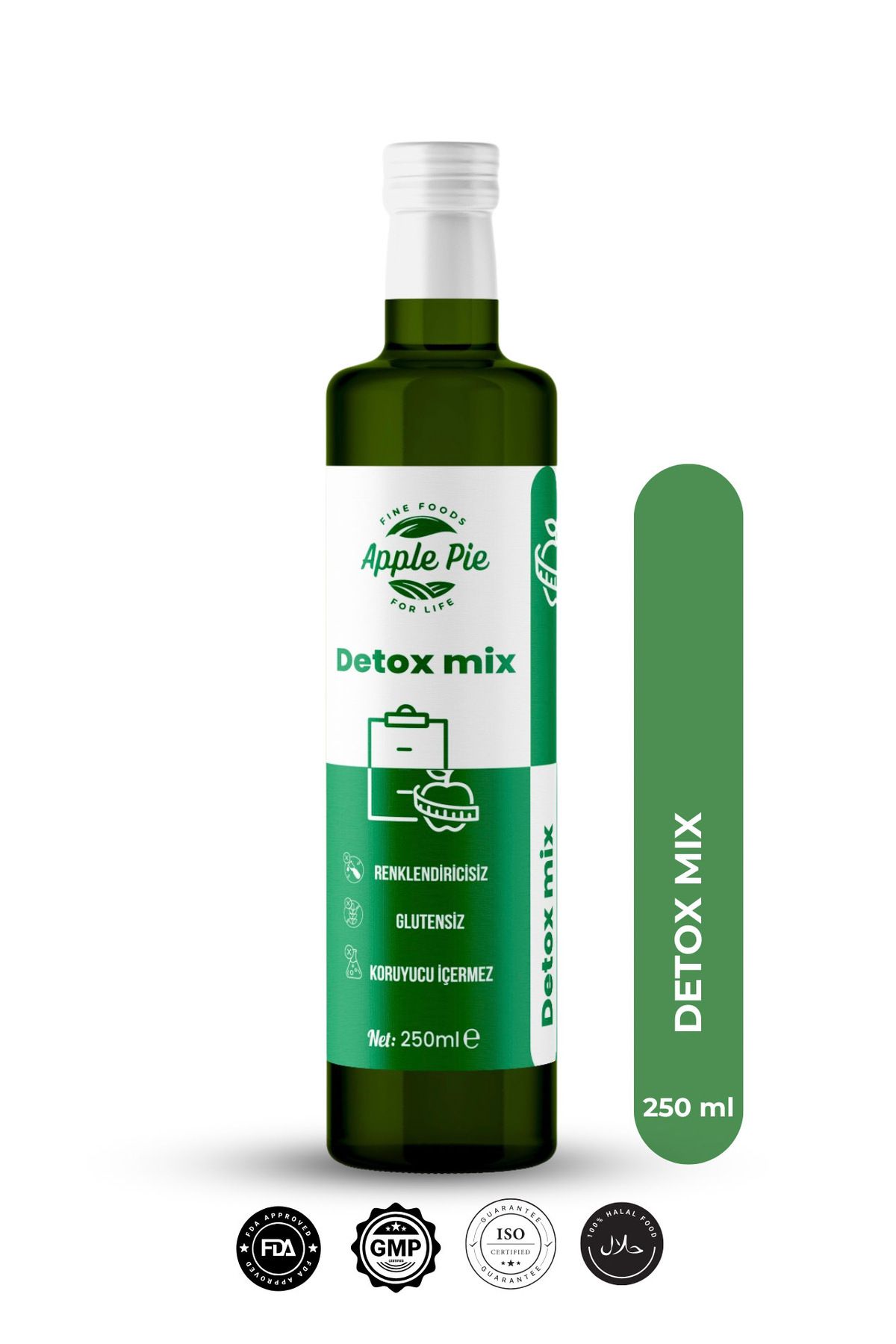 applepiefoods ApplePie Detox 250ml Özel Formül, Deve Dikeni Ekstresi, Enginar Ekstresi, Bromelain