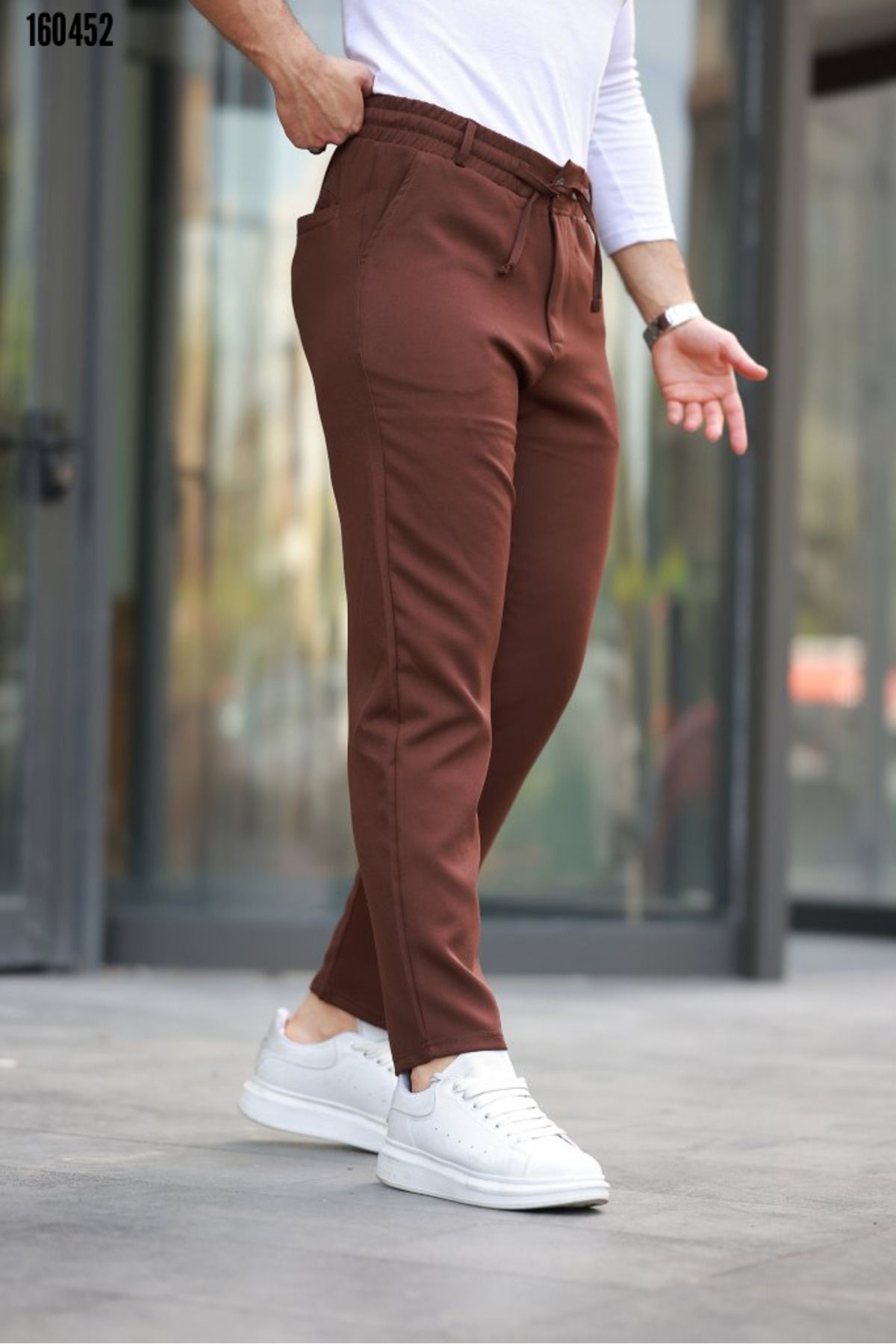 Modayakamoz Erkek Beli Bağcıklı Rahat Ve Şık Jogger Pantolon