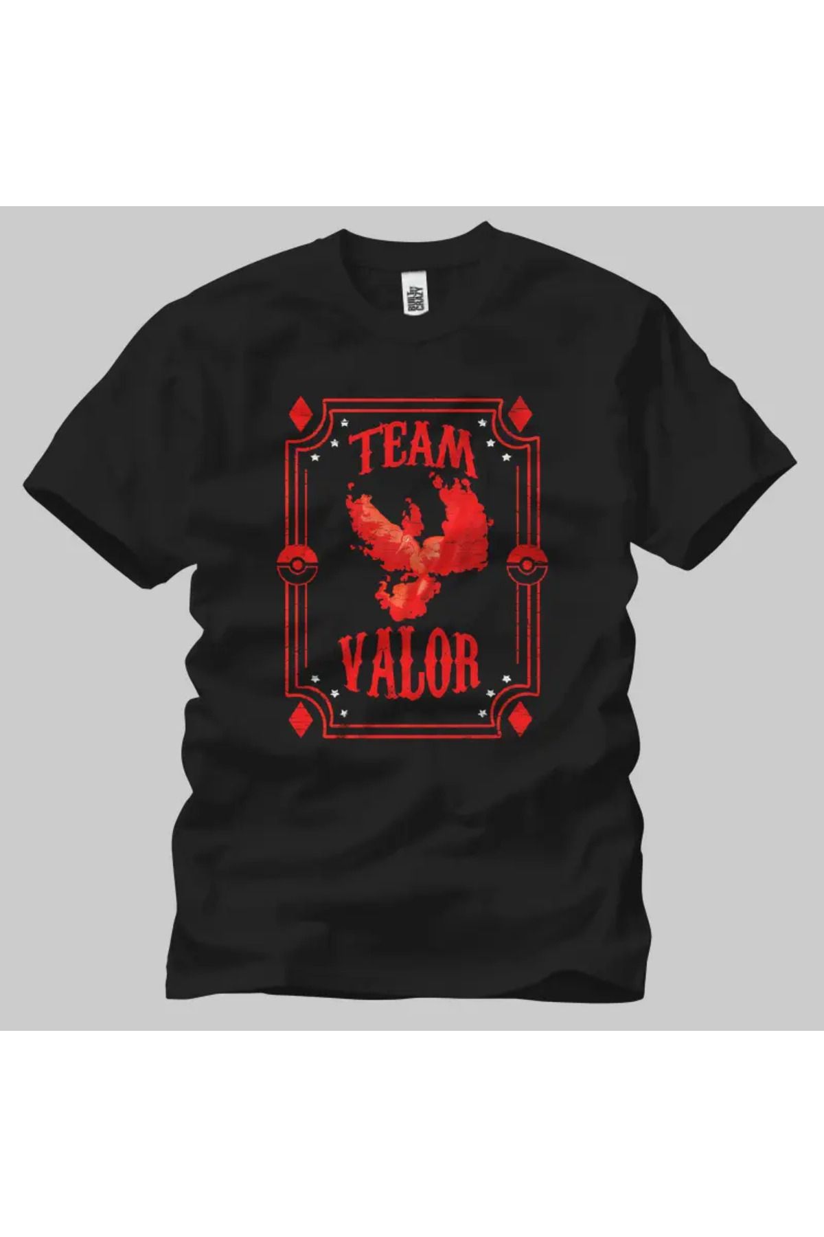 Built By Crazy Pokemon: Team Valor Unisex Tişört