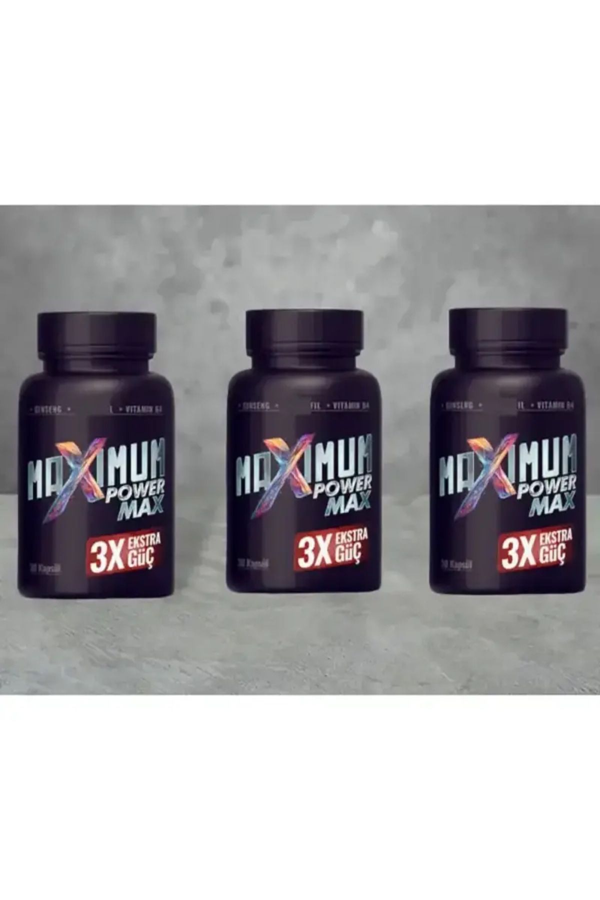 Natural Creams Maximum Power Max 3X Effect Erkeklere Extra Sertlik Maxìmum Güç 30 Lu X 3 ADET