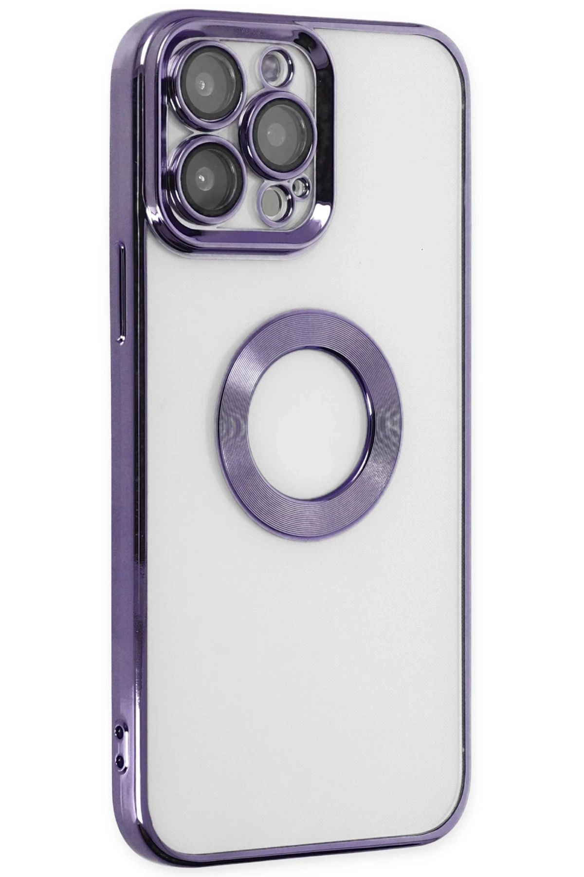 NewFace iPhone 13 Pro Max Kılıf Slot Silikon - Mor NRMSA
