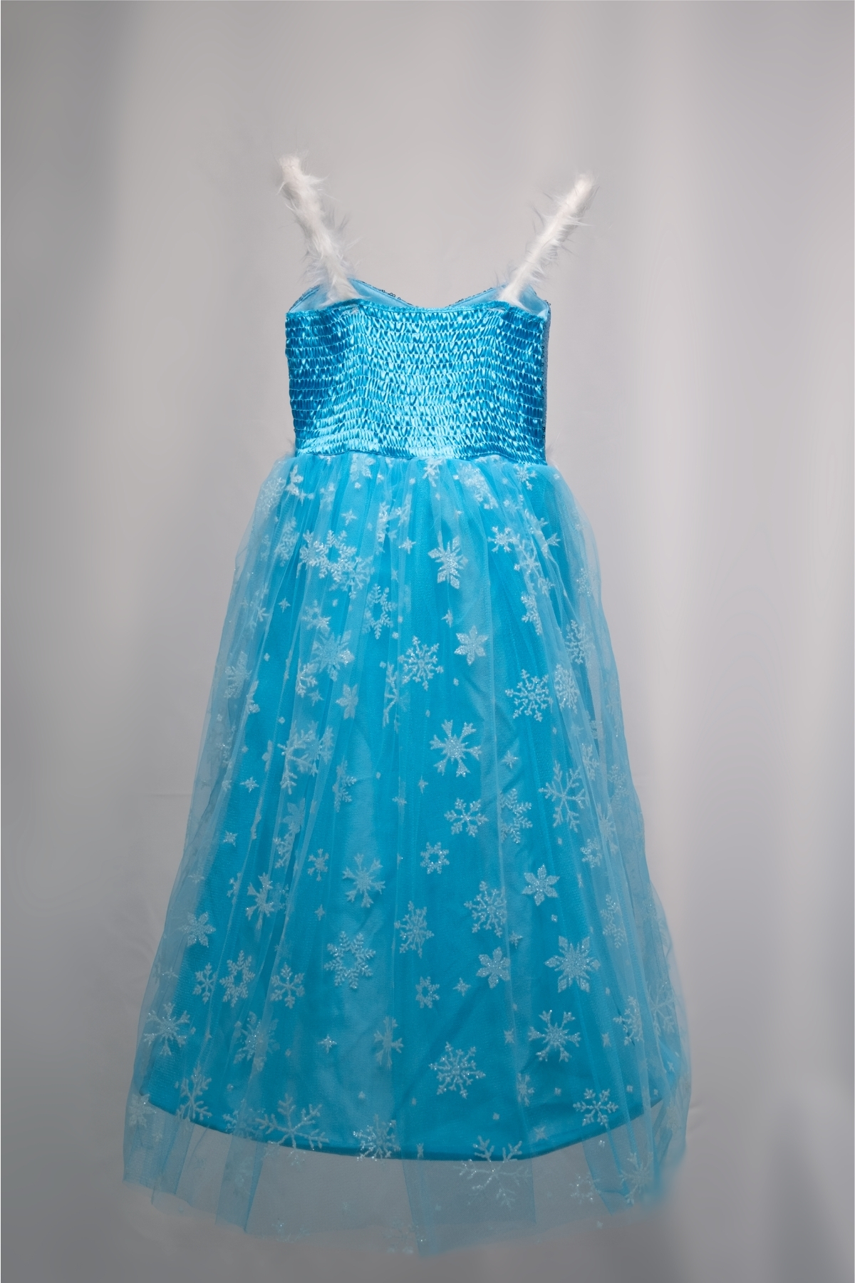 Parti Selesi Elsa Kostümü - Frozen Elbise - Askılı Tarlatanlı - Eldiven Taç Asa Kostüm fotoğrafı 5 (önizleme)