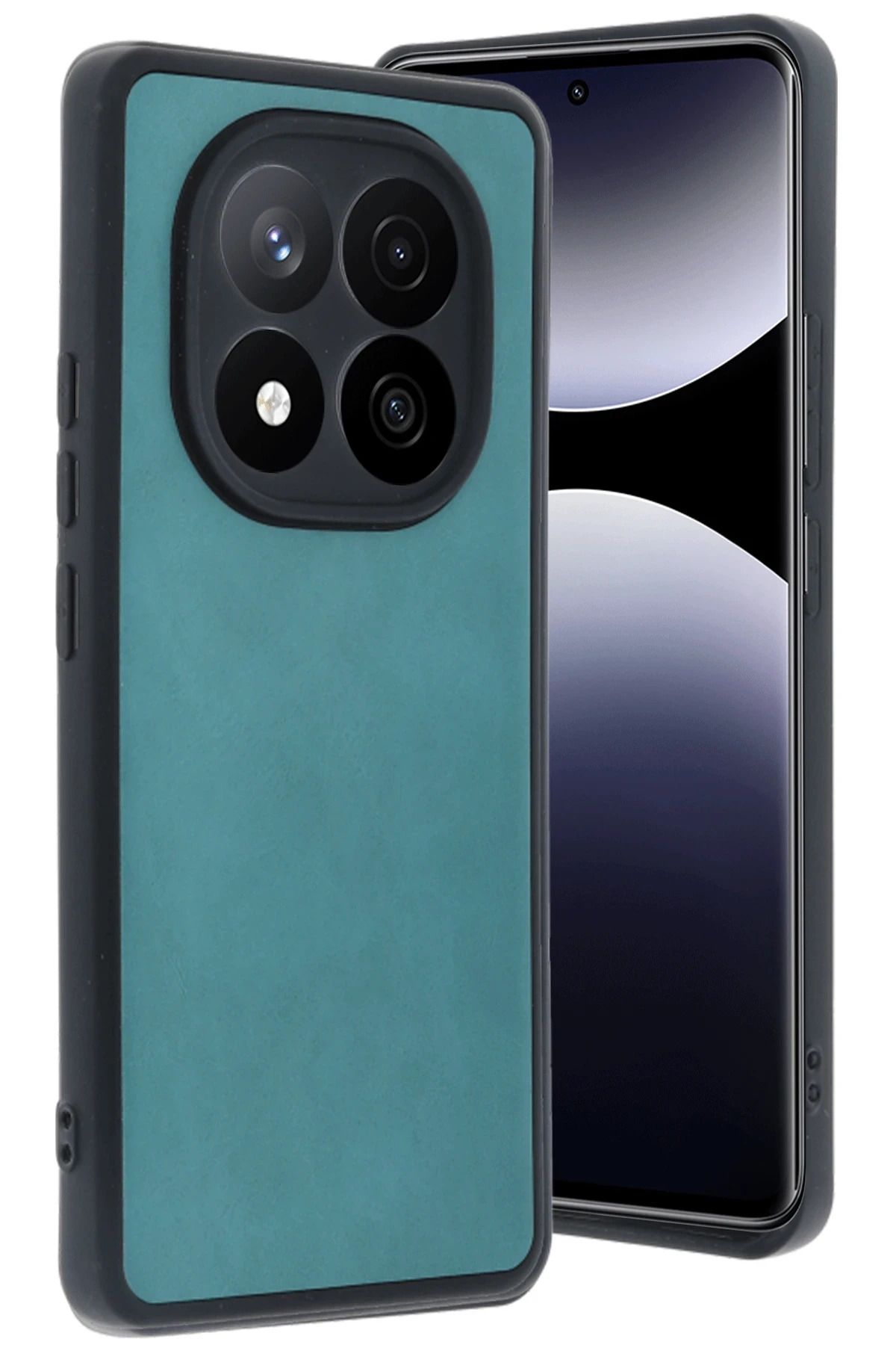 NewFace Xiaomi Redmi Note 14 Pro 5G Kılıf Aras Deri Kapak - Açık Yeşil NRMSA