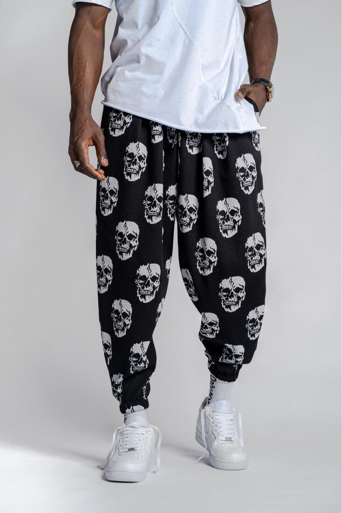 Blackcatboutique KURUKAFA DESENLİ ŞALVAR Eşofman Altı