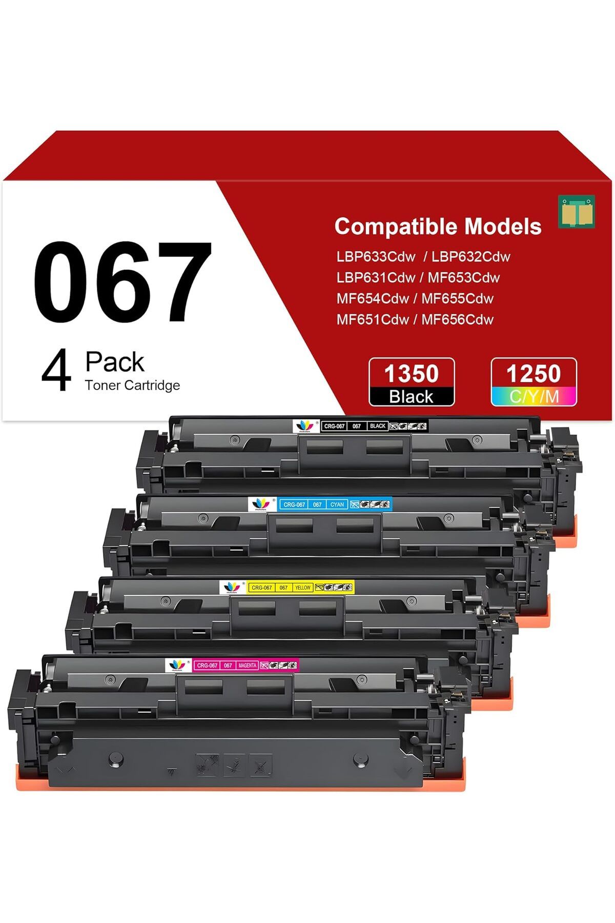 Canon YA-DE TONER CRG067 MF654Cdw MF656Cdw MF652Cw MF653Cdw LBP633Cdw LBP632Cdw