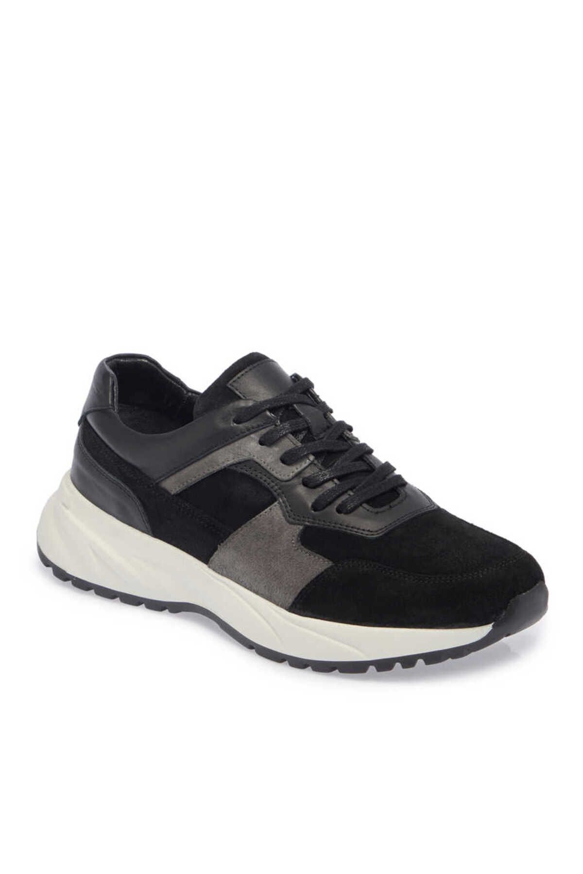 Tergan Siyah Hakiki Deri Erkek Sneaker - E24I1AY56911-A01