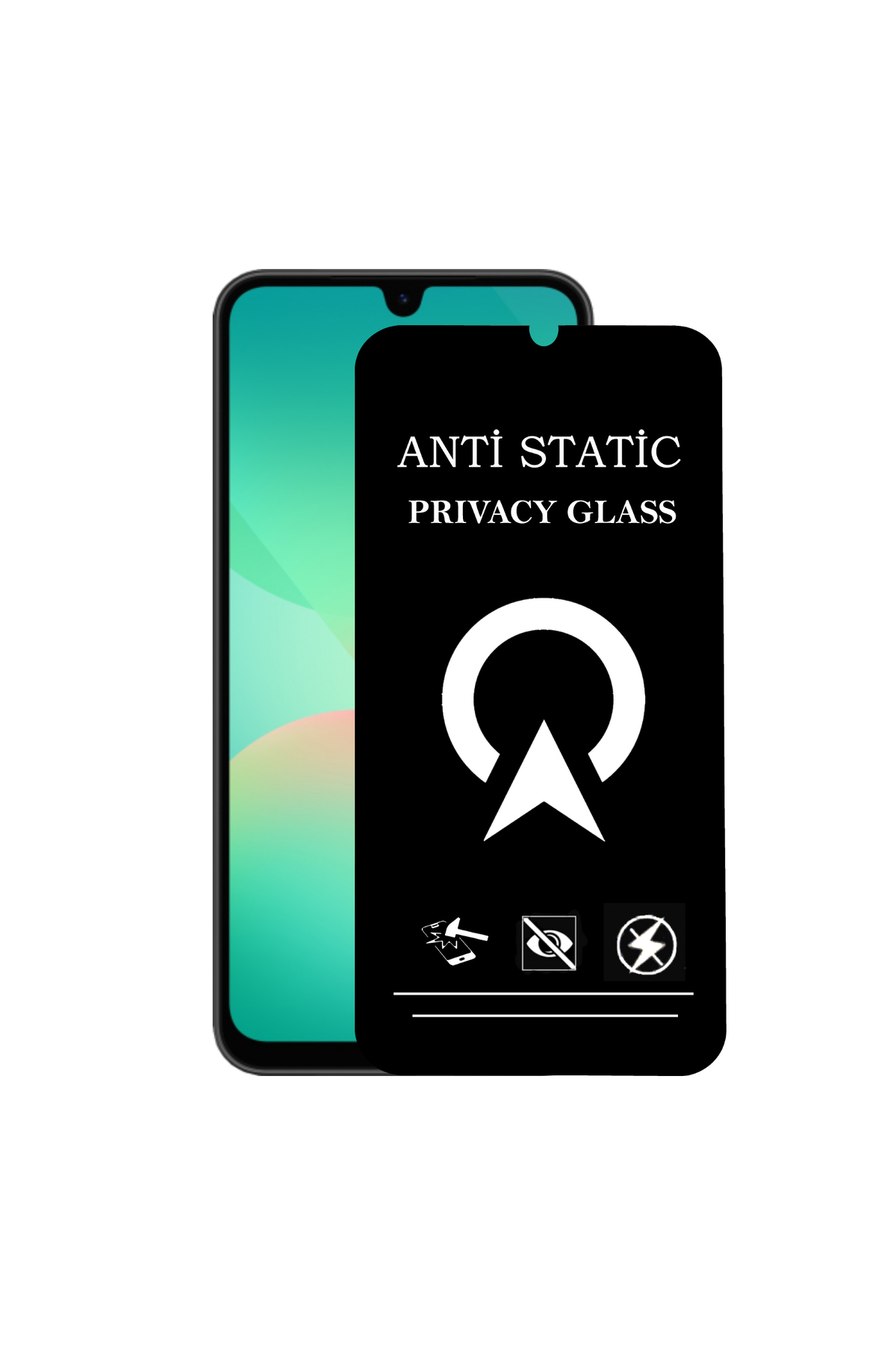 Galaxy A26 ile Uyumlu Tam Kaplayan Anti Statik Görünmez Safir Ekran Koruyucu Hayalet Cam