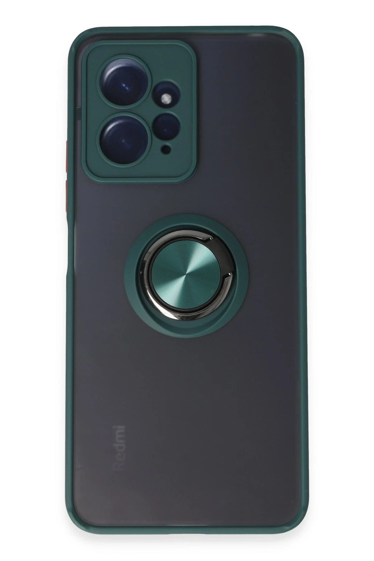 NewFace Xiaomi Redmi Note 12 4G Kılıf Montreal Yüzüklü Silikon Kapak - Yeşil YNSMR