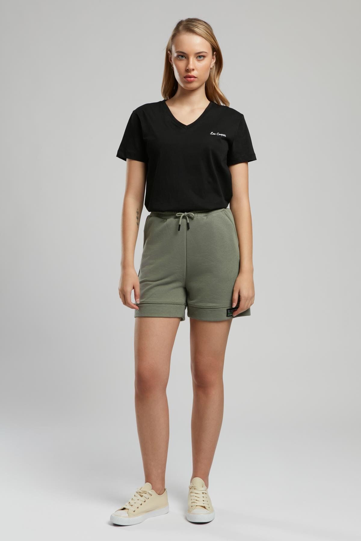 Lee Cooper Julye Kadın Örme Şort Haki
