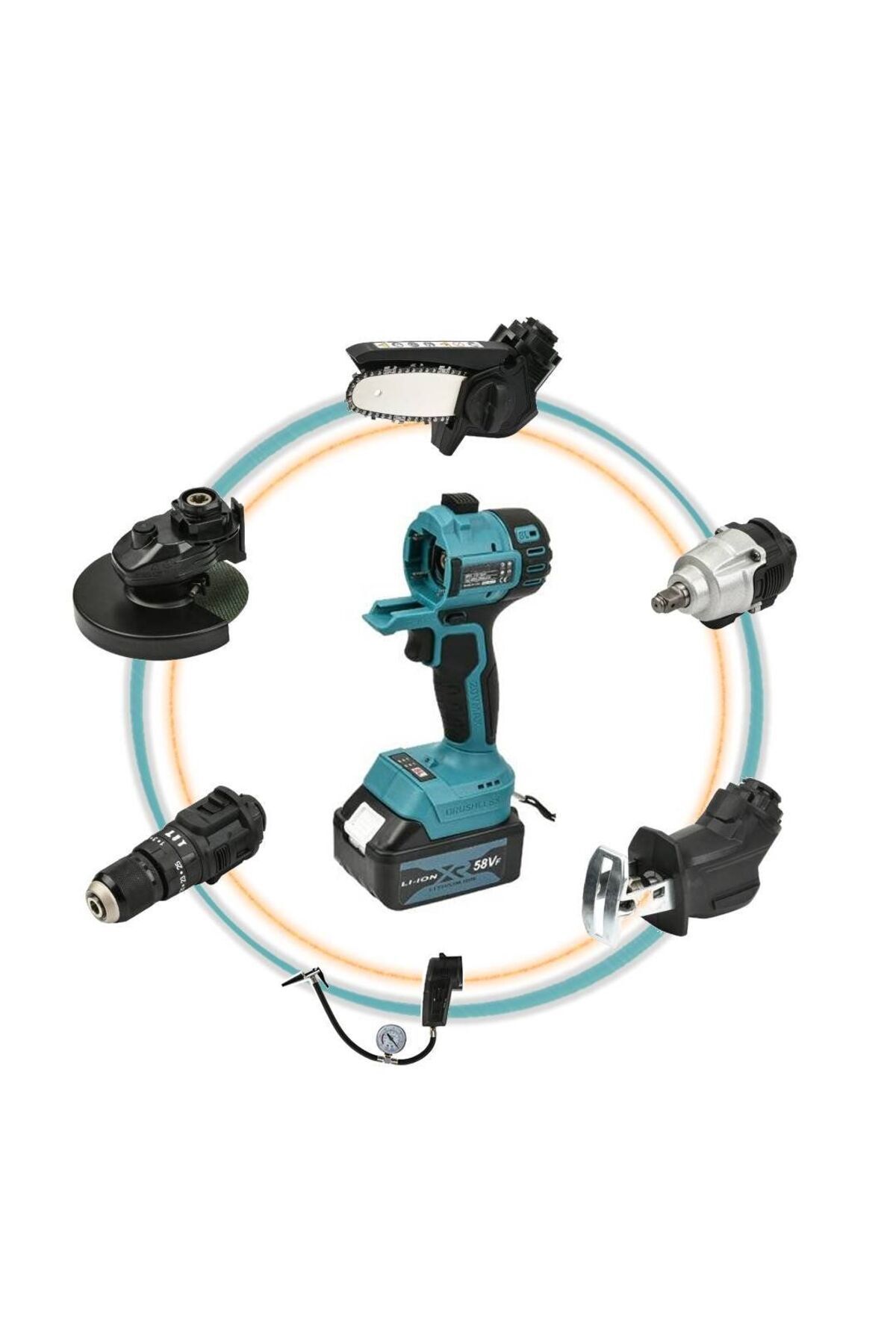 teknotrust Multievo 6 Başlıklı Set 58vf Çok Amaçlı Şarjlı Set Takımı 58Vf PH191