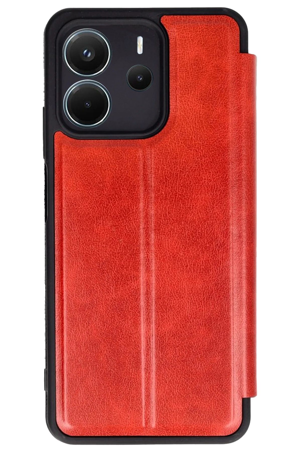 NewFace Xiaomi Redmi Note 14 4G Kılıf Flip Cover - Kırmızı FERRG