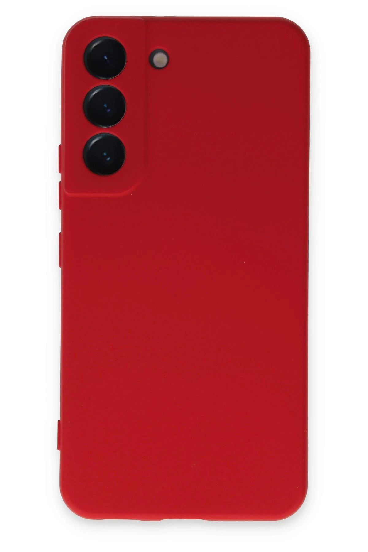 NewFace Samsung Galaxy S22 Kılıf Nano içi Kadife Silikon - Kırmızı YNSMR