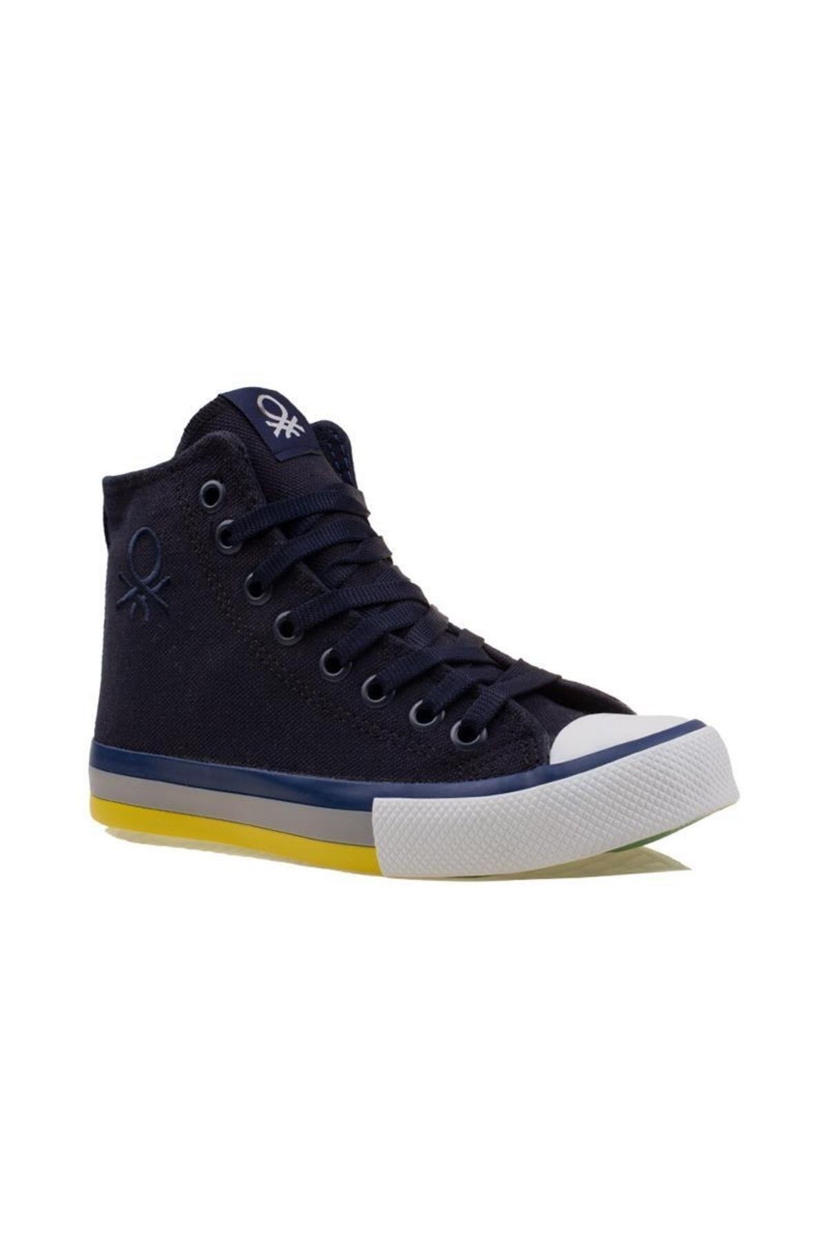 Benetton Bilek Boy Canvas Bağcıklı Günlük Sneaker Koyu Lacivert Ayakkabı