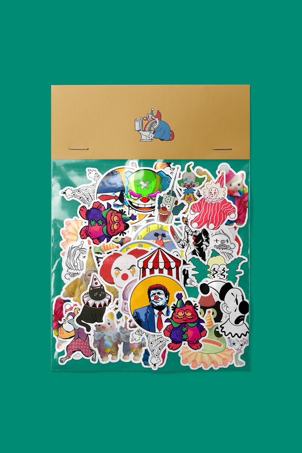 dadi ramba Palyaço Sticker paketi - Bullet Journal - Ajanda - Planner - Laptop Etiket Çıkartma