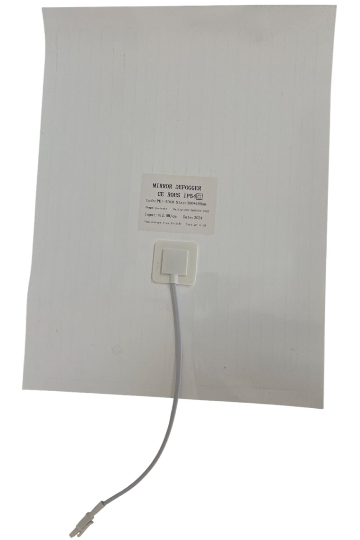 Hazar Led 220 Volt Ayna Arkası Buğu Önleyici Rezistans Banyo Ayna Arkası Buğu Çözücü Kare 30x40 Cm