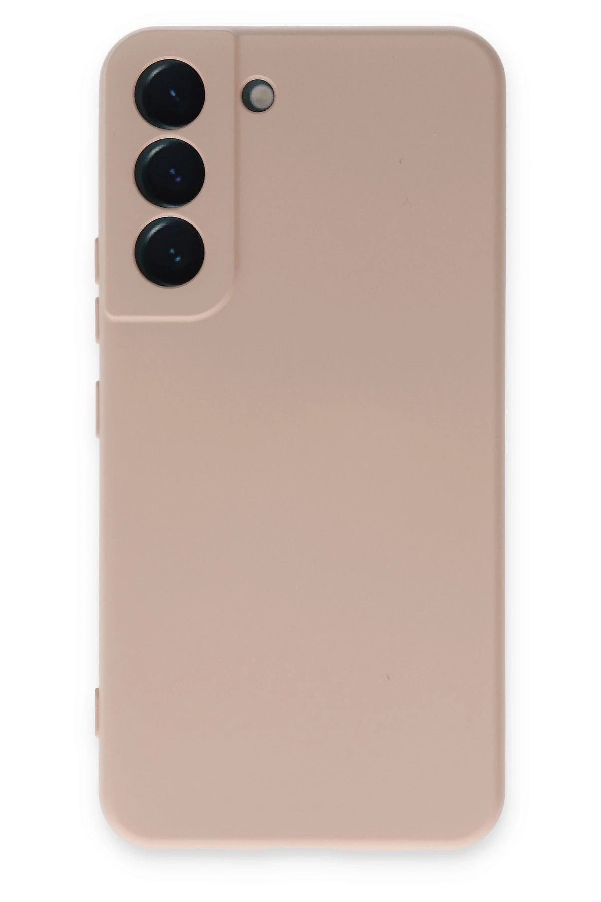 NewFace Galaxy S22 Kılıf Nano içi Kadife Silikon uyumlu   - Pudra HNZRN