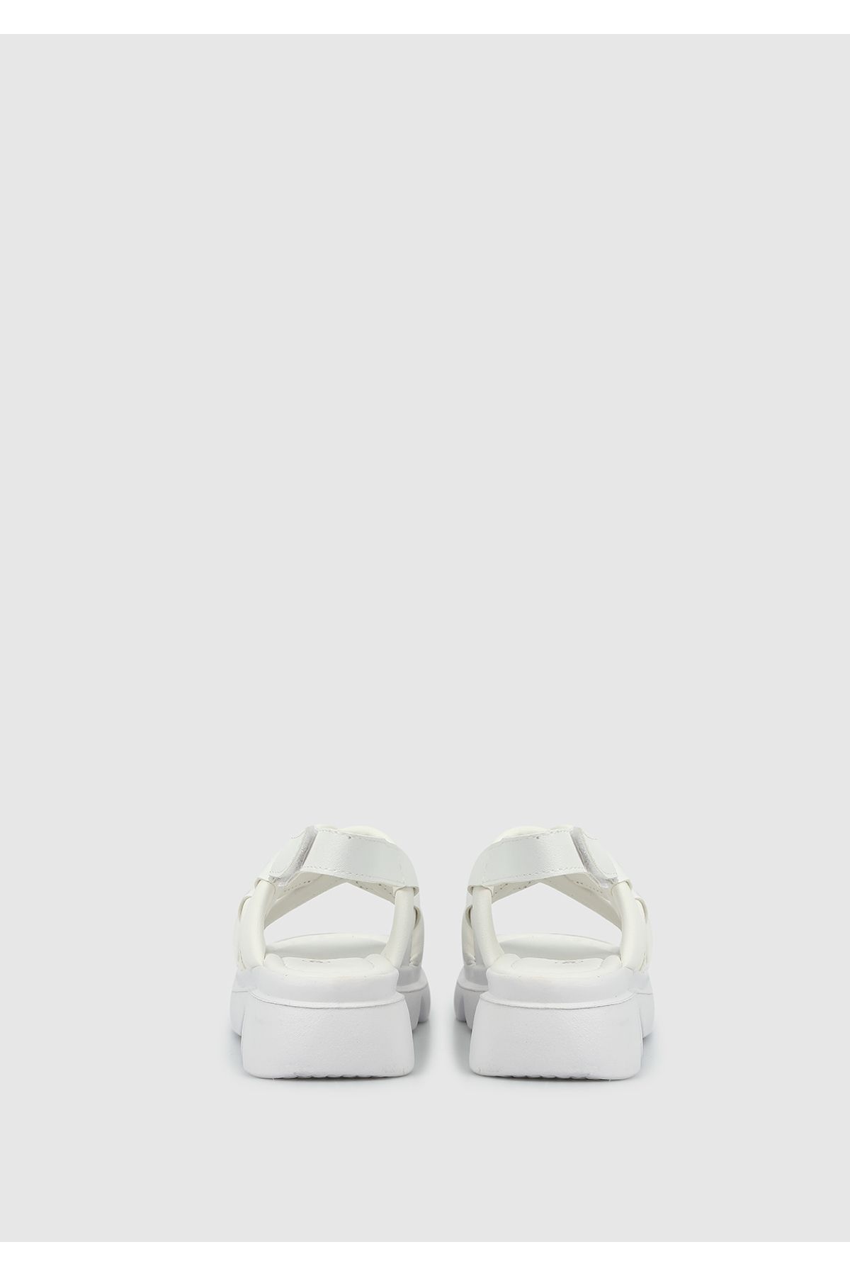 Kiddo-White Girl's Flat Sandals 4