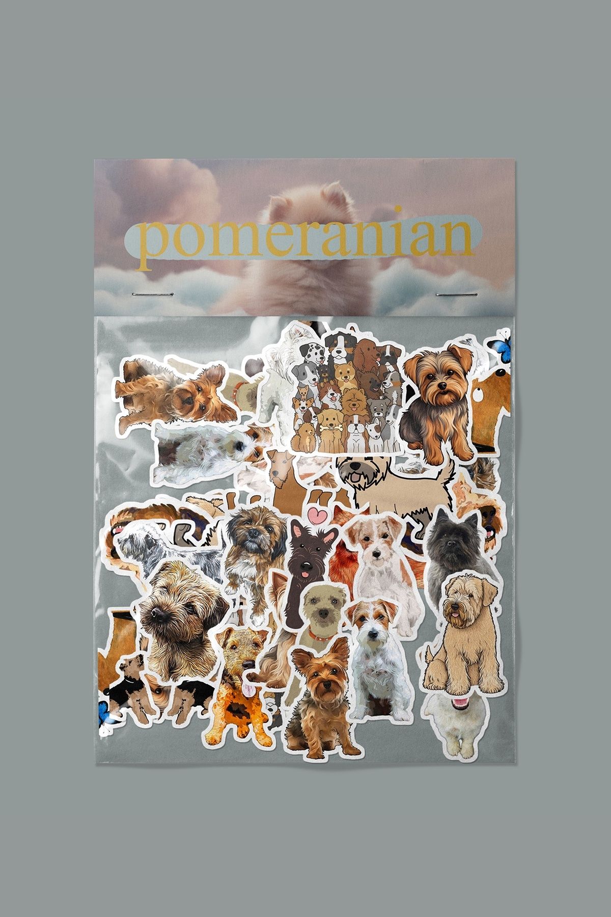 dadi ramba Pomeranian Sticker paketi - Bullet Journal - Ajanda - Laptop Etiket Çıkartma