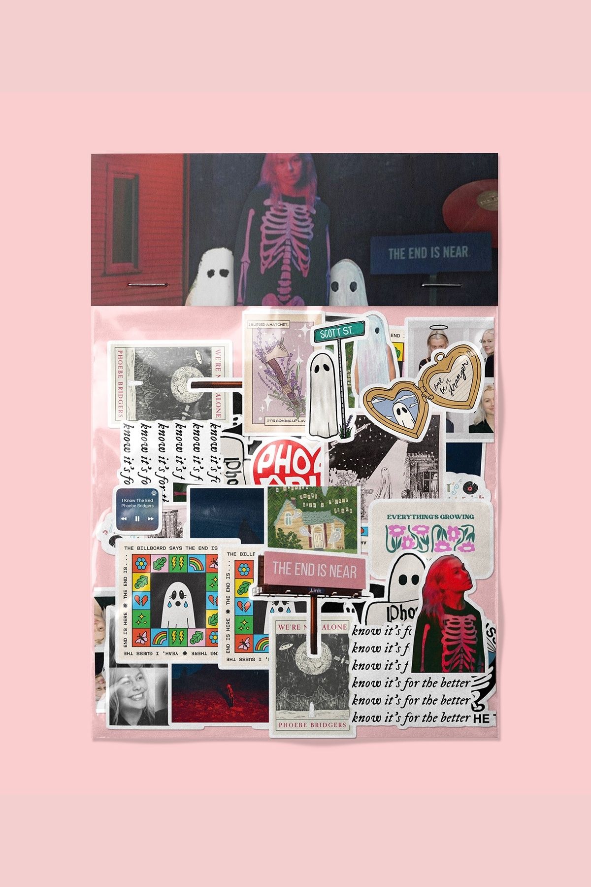 dadi ramba Phoebe Bridgers Sticker paketi - Bullet Journal - Ajanda - Laptop Etiket Çıkartma