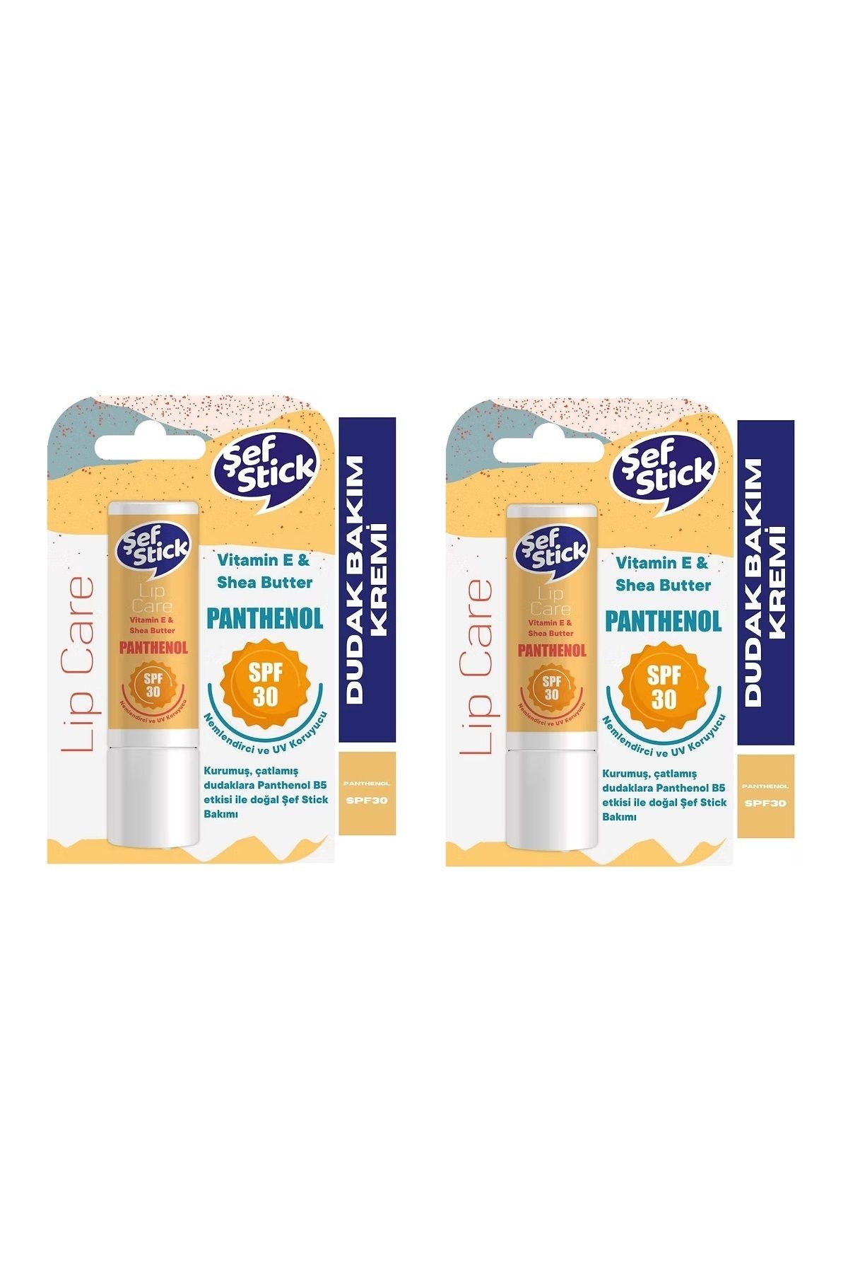 NEHAN 2'li Dudak Koruyucu, Onarıcı, Nemlendirici Bakım Panthenol SPF30 Stick