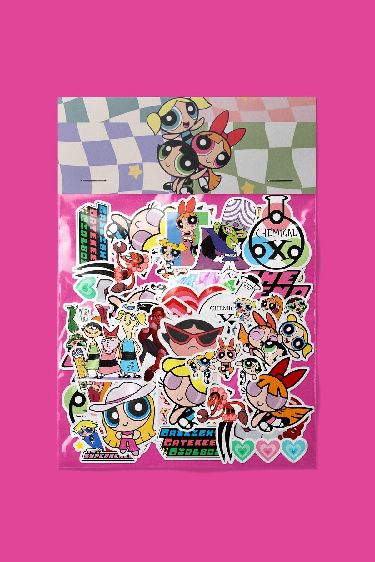 dadi ramba Powerpuff Girls Sticker paketi - Bullet Journal - Ajanda - Laptop Etiket Çıkartma