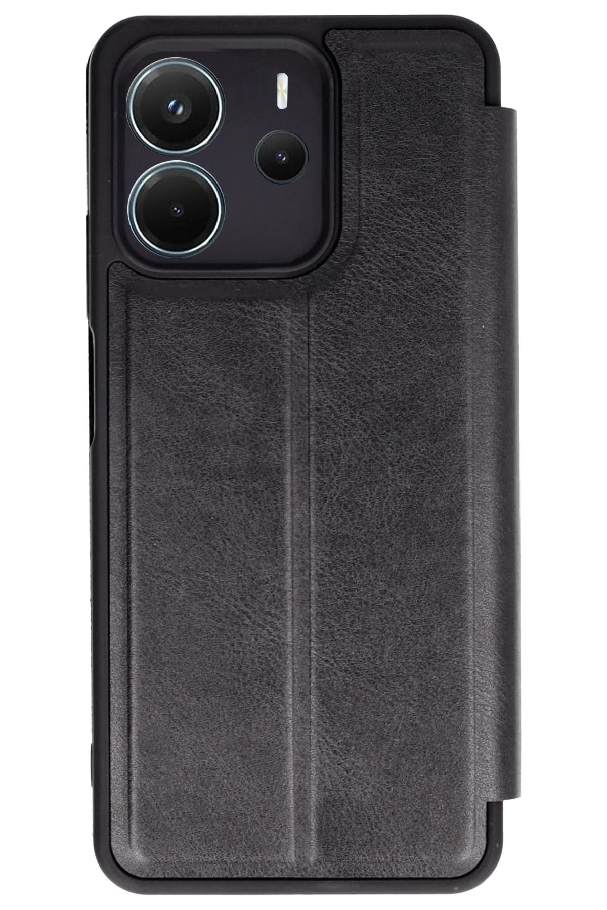 NewFace Xiaomi Redmi Note 14 4G Kılıf Flip Cover - Siyah FERRG