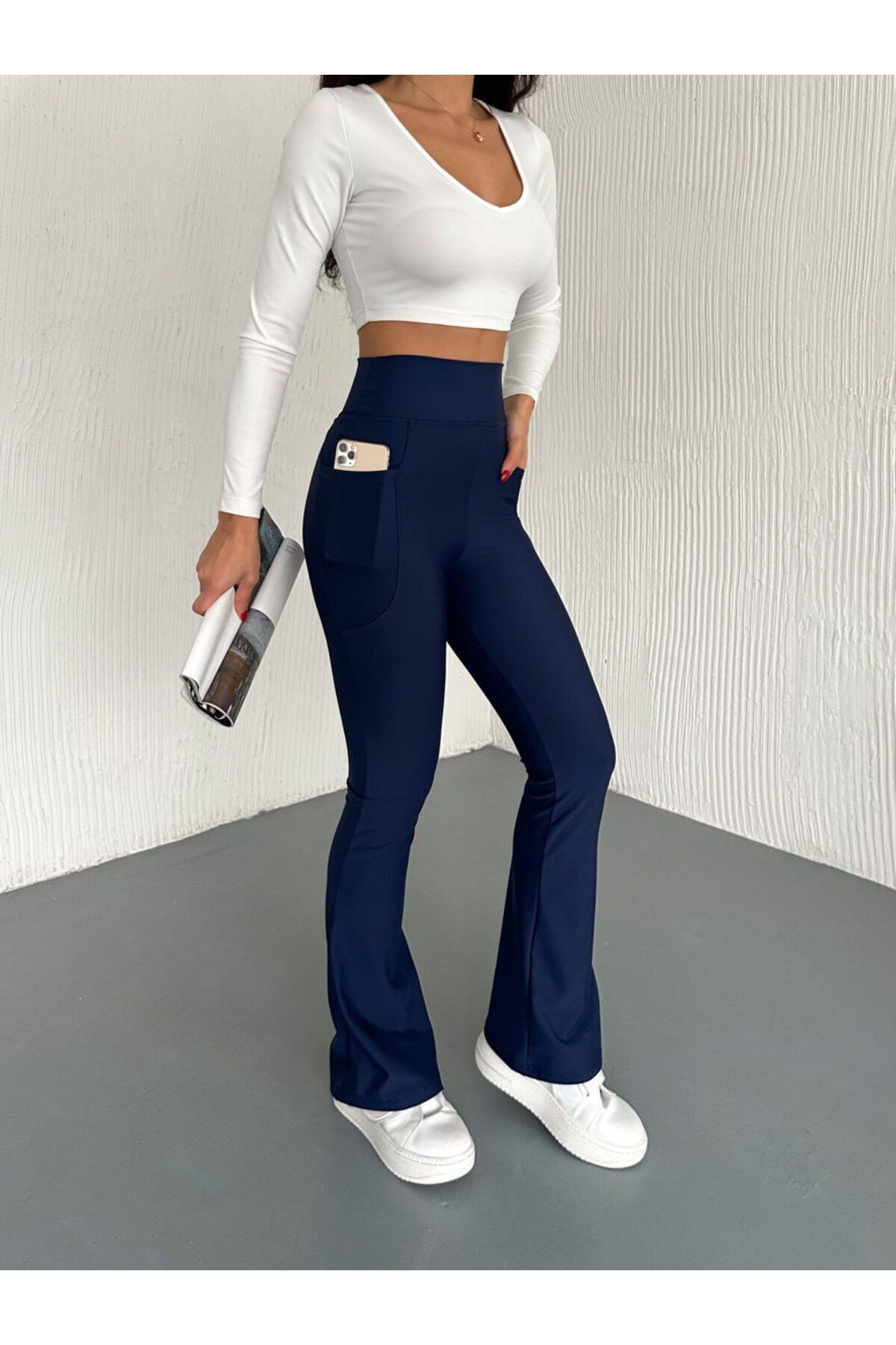 winmoda CEPLİ İSPANYOL TAYT PANTOLON /CEPLİ İSPANYOL TAYT GÜNLÜK VE SPOR KULLANIM