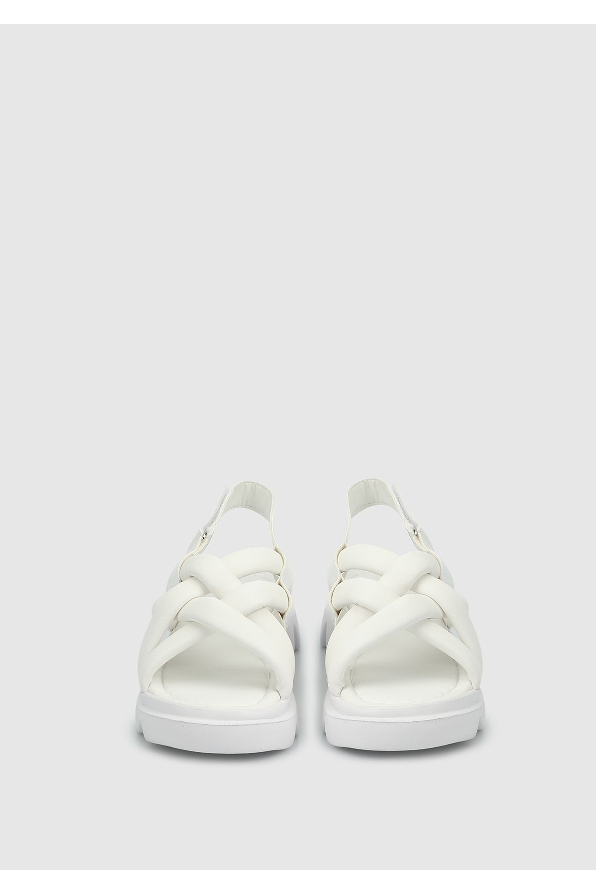Kiddo-White Girl's Flat Sandals 3