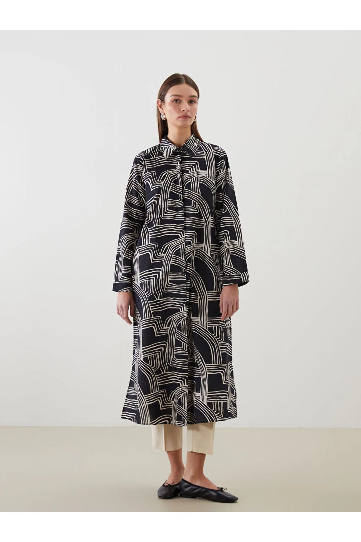 LC Waikiki LCW Modest Desenli Kadın Gömlek Tunik