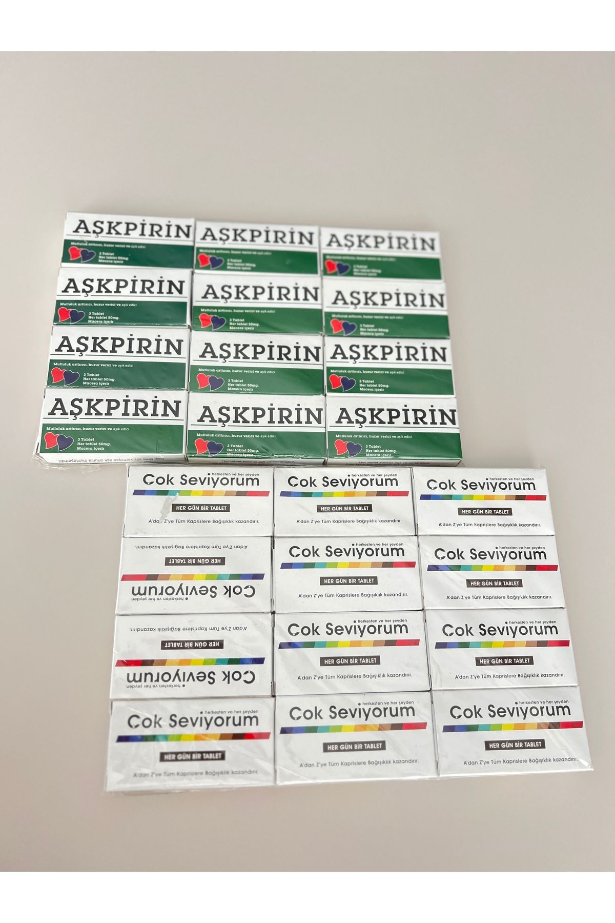 mihi hediyelik 1 Adet Aşkpirin Sevgiliye Komik Ilginç Romantik