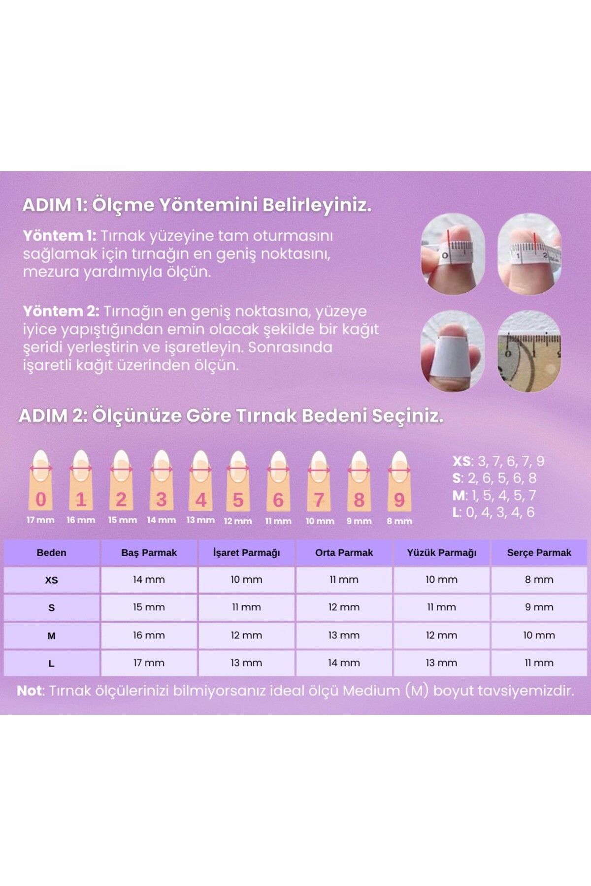 Takma Takma Tekrar Kullanılabilir El Yapımı Protez Takma Tırnak - Gehlenit Sonat - 10'lu - TT1005 M-Mavi
