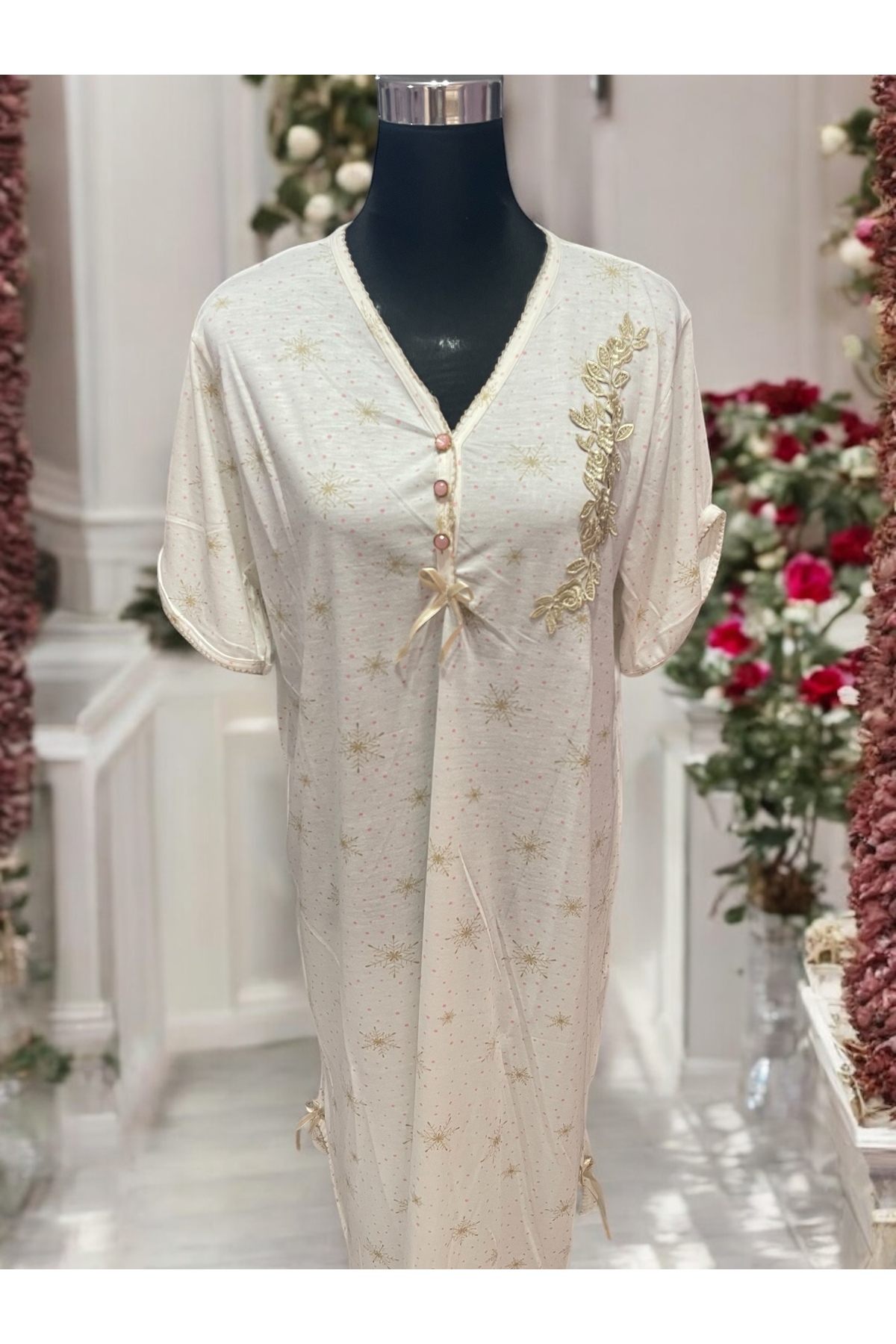 Ladnie iç giyim YAZLIK PAMUKLU GECELİK