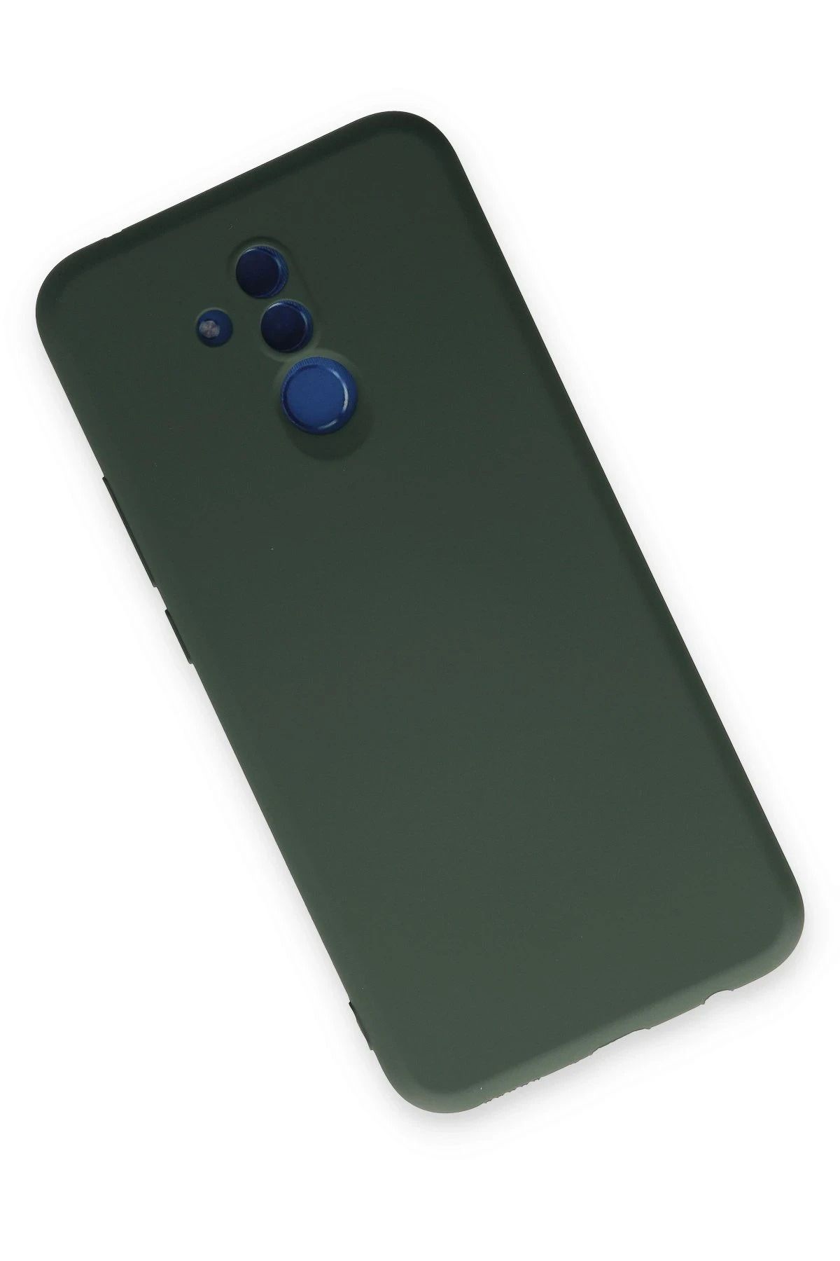 NewFace Huawei Mate 20 Lite Kılıf Nano içi Kadife Silikon uyumlu  - Koyu Yeşil MRAYD