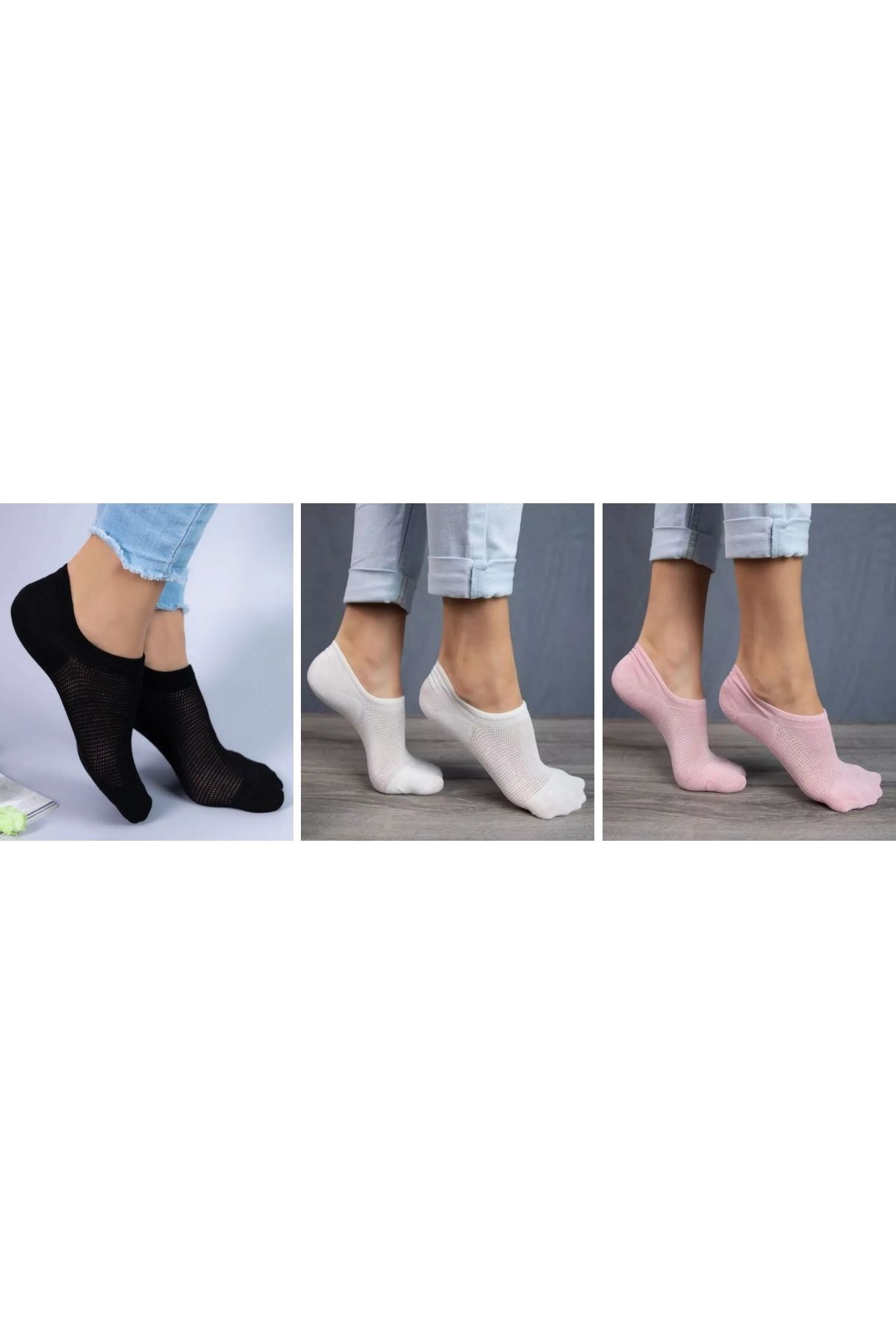 Dore Orijinal Kadın 3 Çift Lüks Modal Ultra Comfort Spor Ayakkabı Dikişsiz Görünmez Kısa Patik Çorap