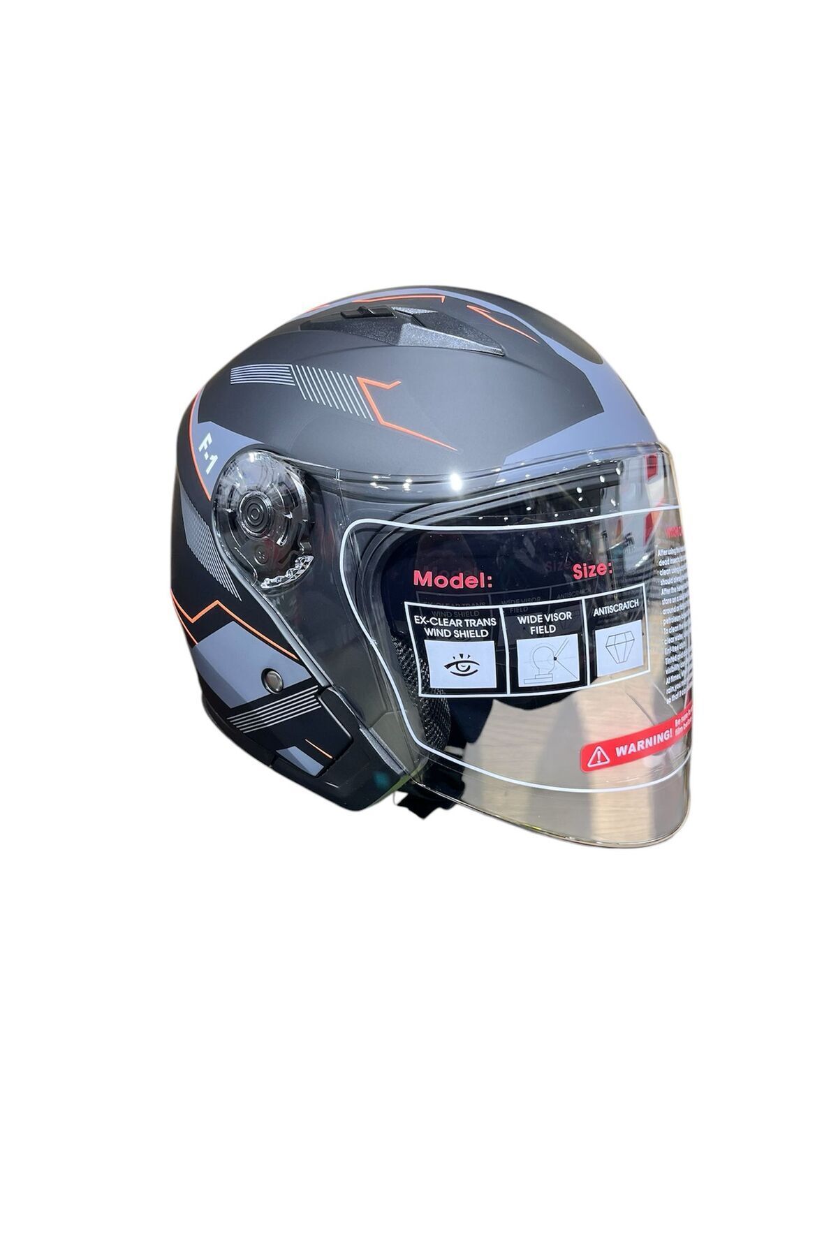 JK20 MOTOTEZ AÇIK YARIM MOTOSİKLET KASKI GÜNEŞ VİZÖRLÜ JK-526