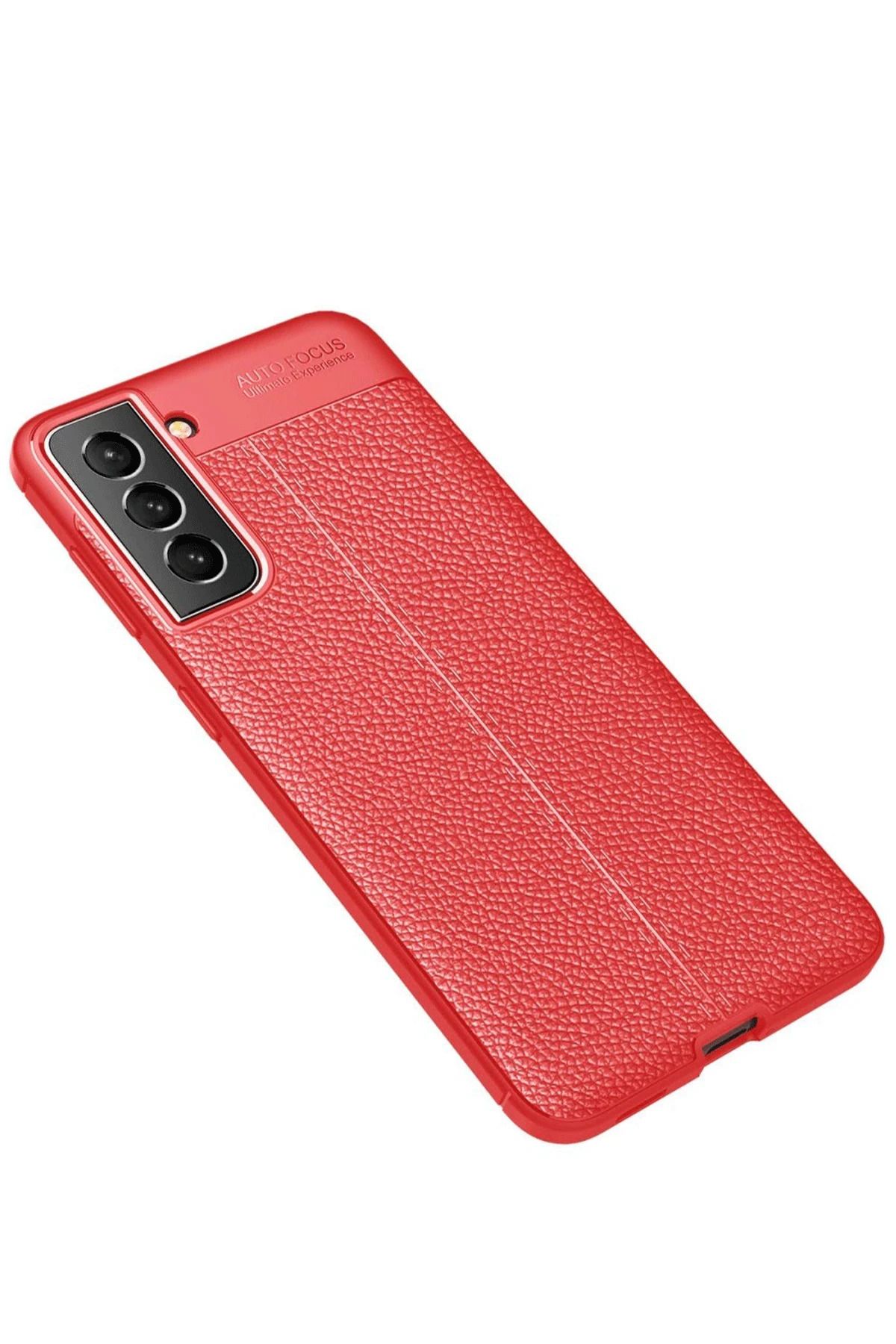 NewFace Samsung Galaxy S21 FE Kılıf Auto Focus Kapak - Kırmızı MRAYD
