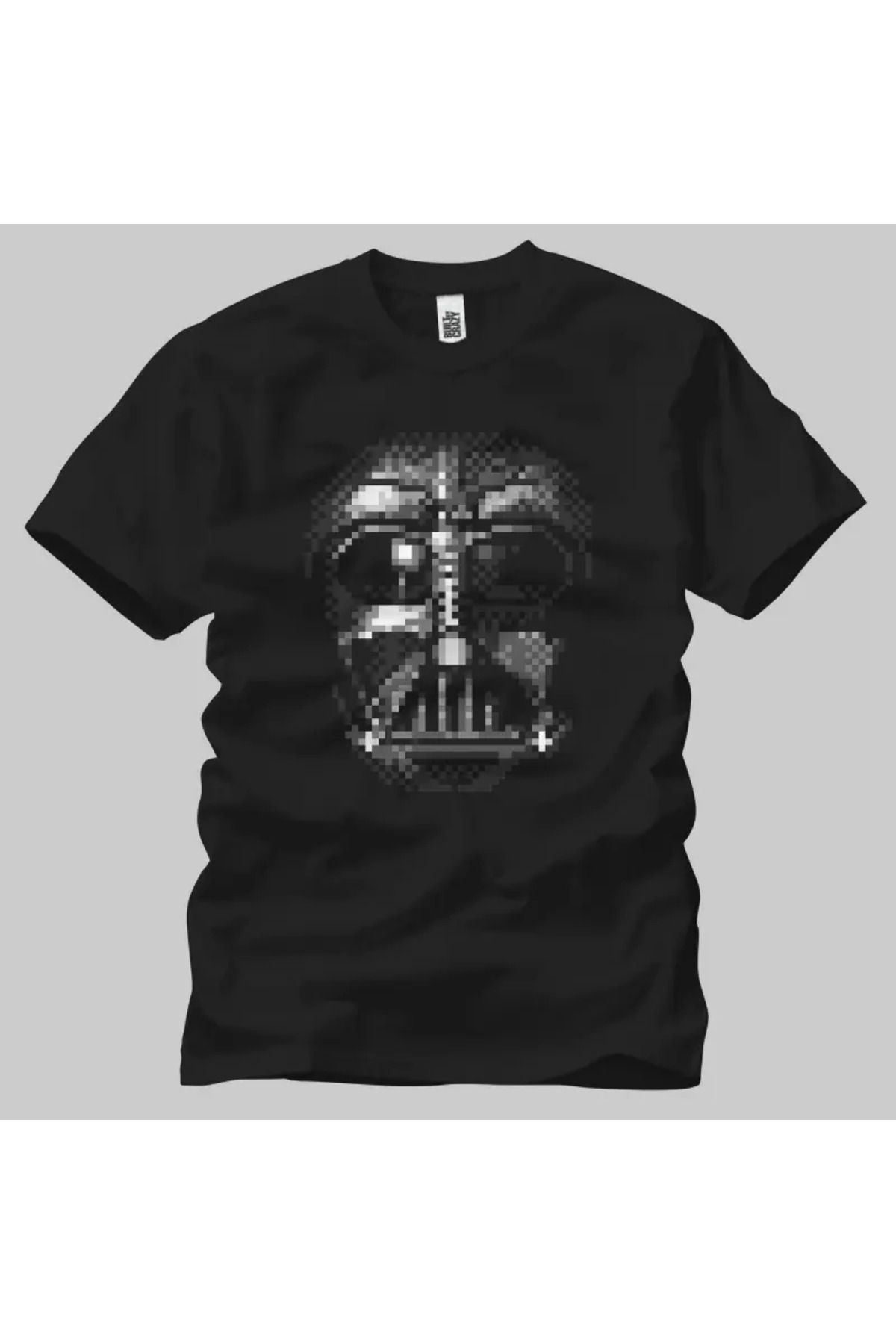 Built By Crazy Star Wars: Vader Pixel Face Unisex Tişört
