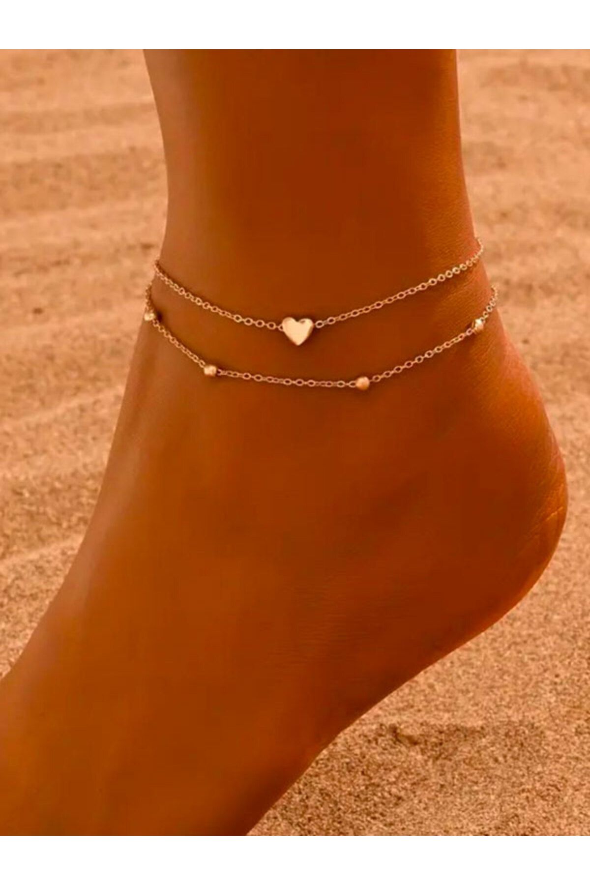 NevoAccessory Kalpli 2'li Zincir Halhal Set