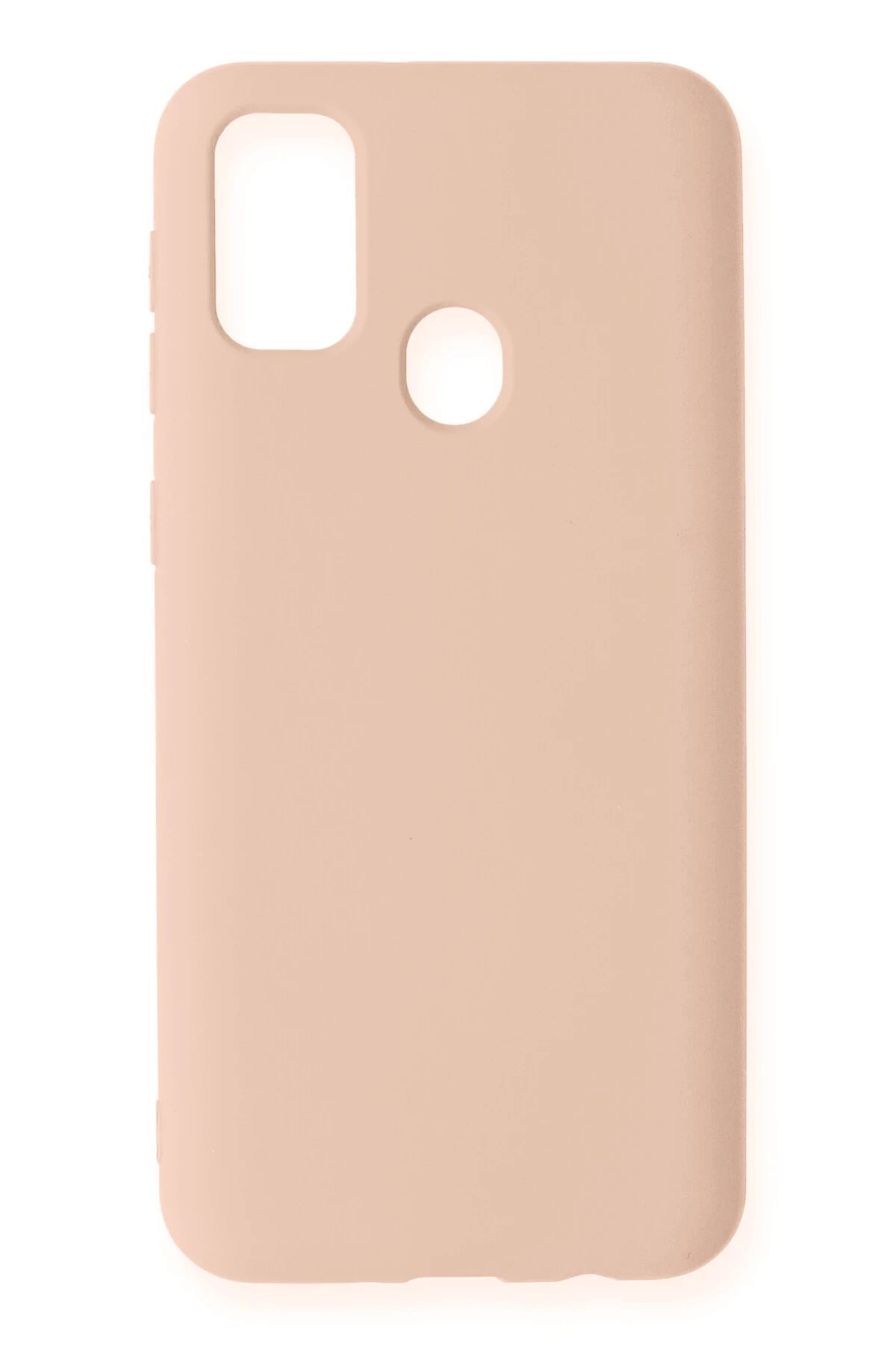 NewFace Samsung Galaxy M31 Kılıf Nano içi Kadife Silikon - Pudra YNSMR