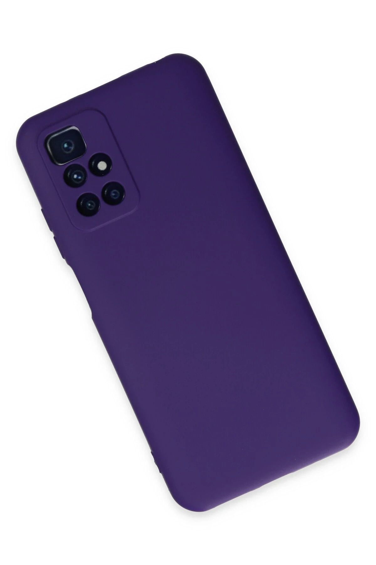 NewFace Xiaomi Redmi 10 2022 Uyumlu Kılıf Nano içi Kadife Silikon - Mor GLSTD