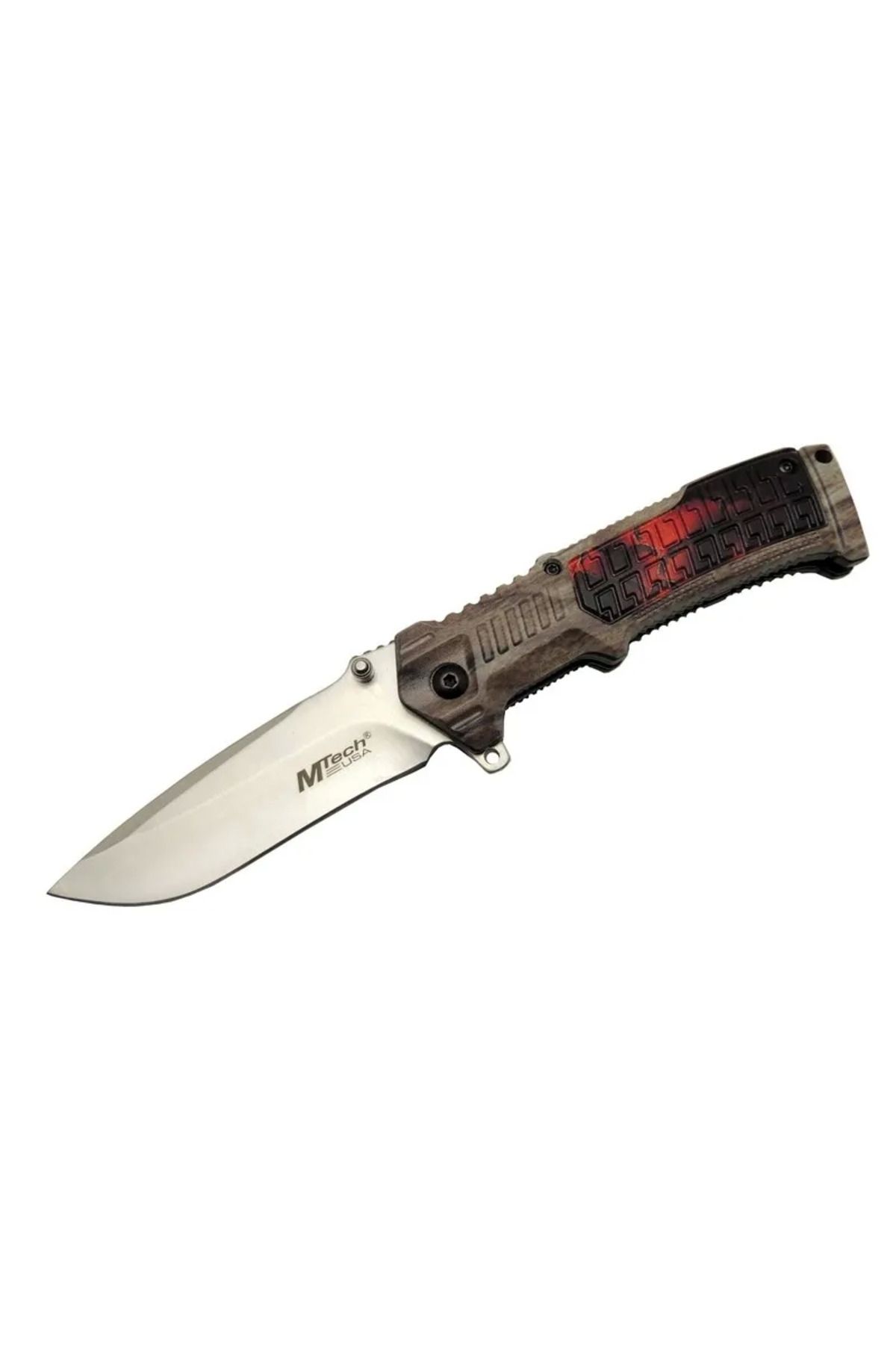 feifei 463 Kahverengi Kamp Çakı 21cm - Yarı Otomatik Kemerlikli Plastik Sap - AYS6897-3368