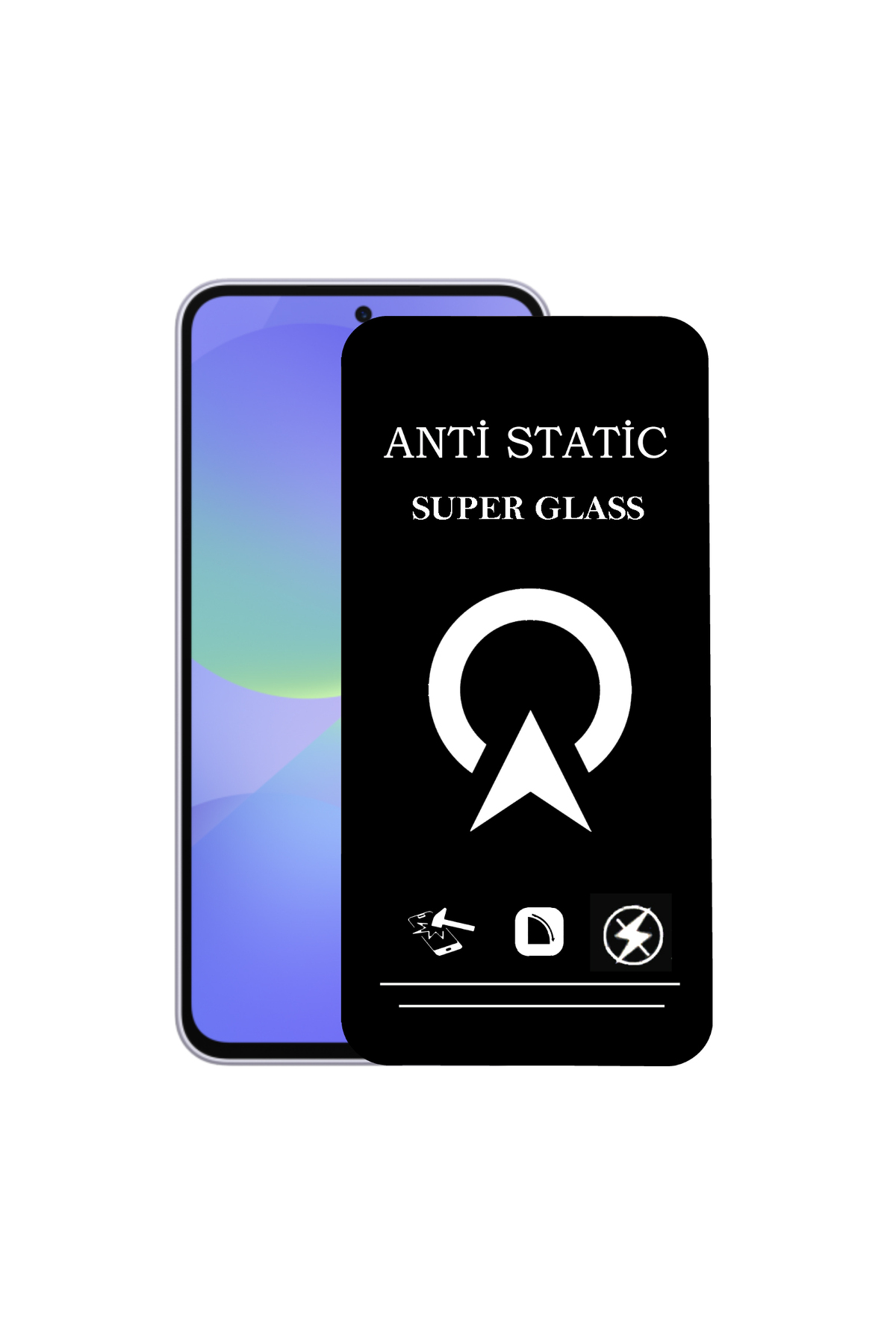 Samsung Galaxy A36 ile Uyumlu Tam Kaplayan Anti Statik Çizilmez Safir Ekran Koruyucu Cam