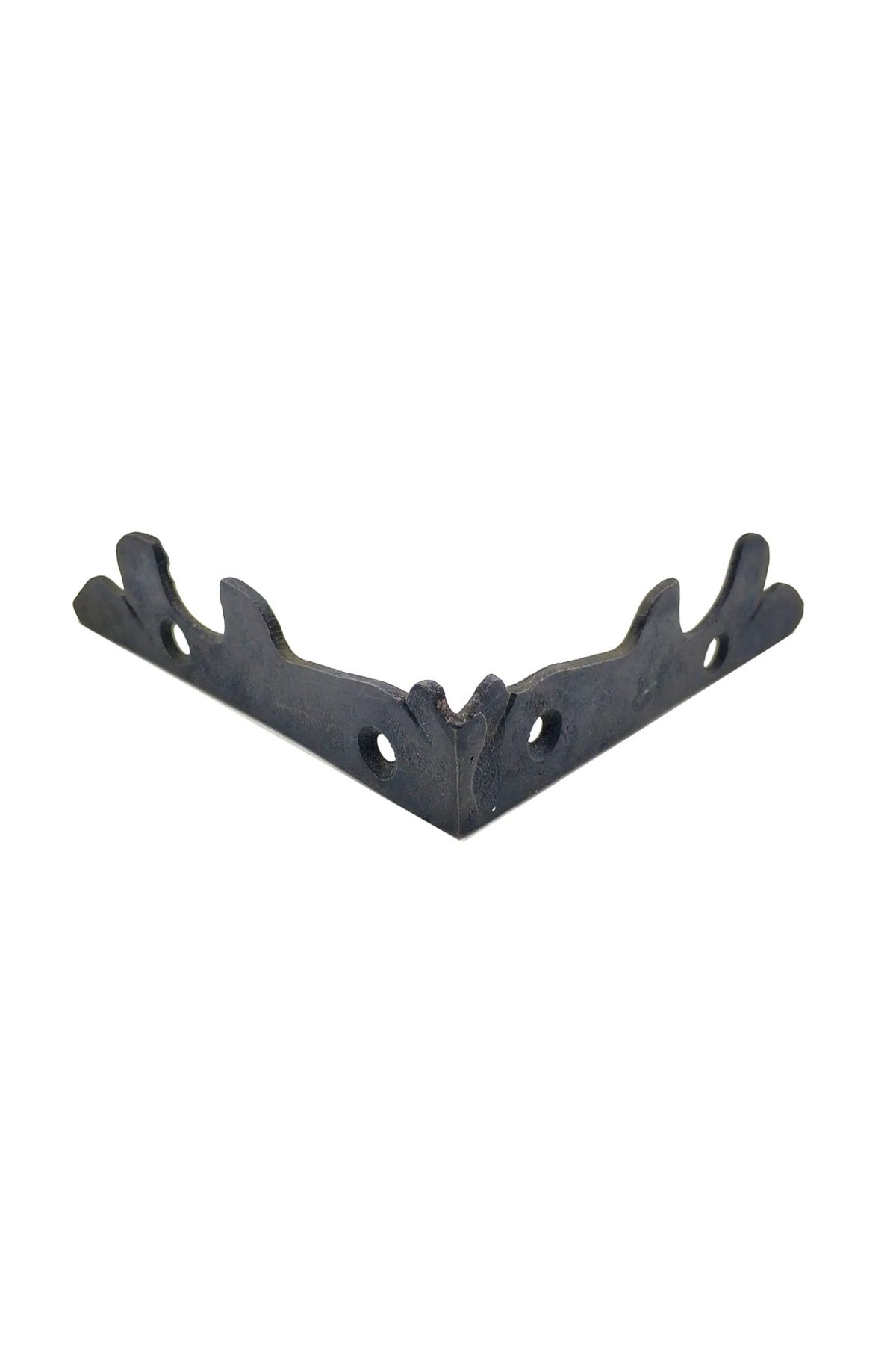 mycarmella Antika Tarz Dekoratif Pirinç Lale Köşe Gönye - Yan 105x105 Mm Oksit - VHT6907-8088