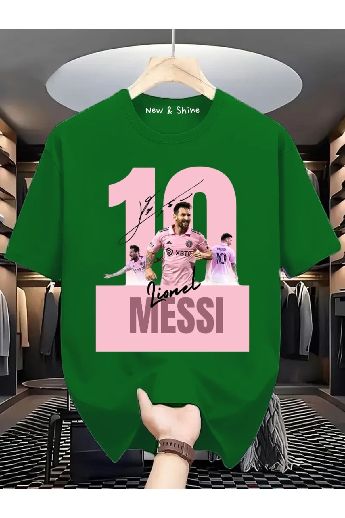 New Shine MESSİ Baskılı Oversize T-Shirt