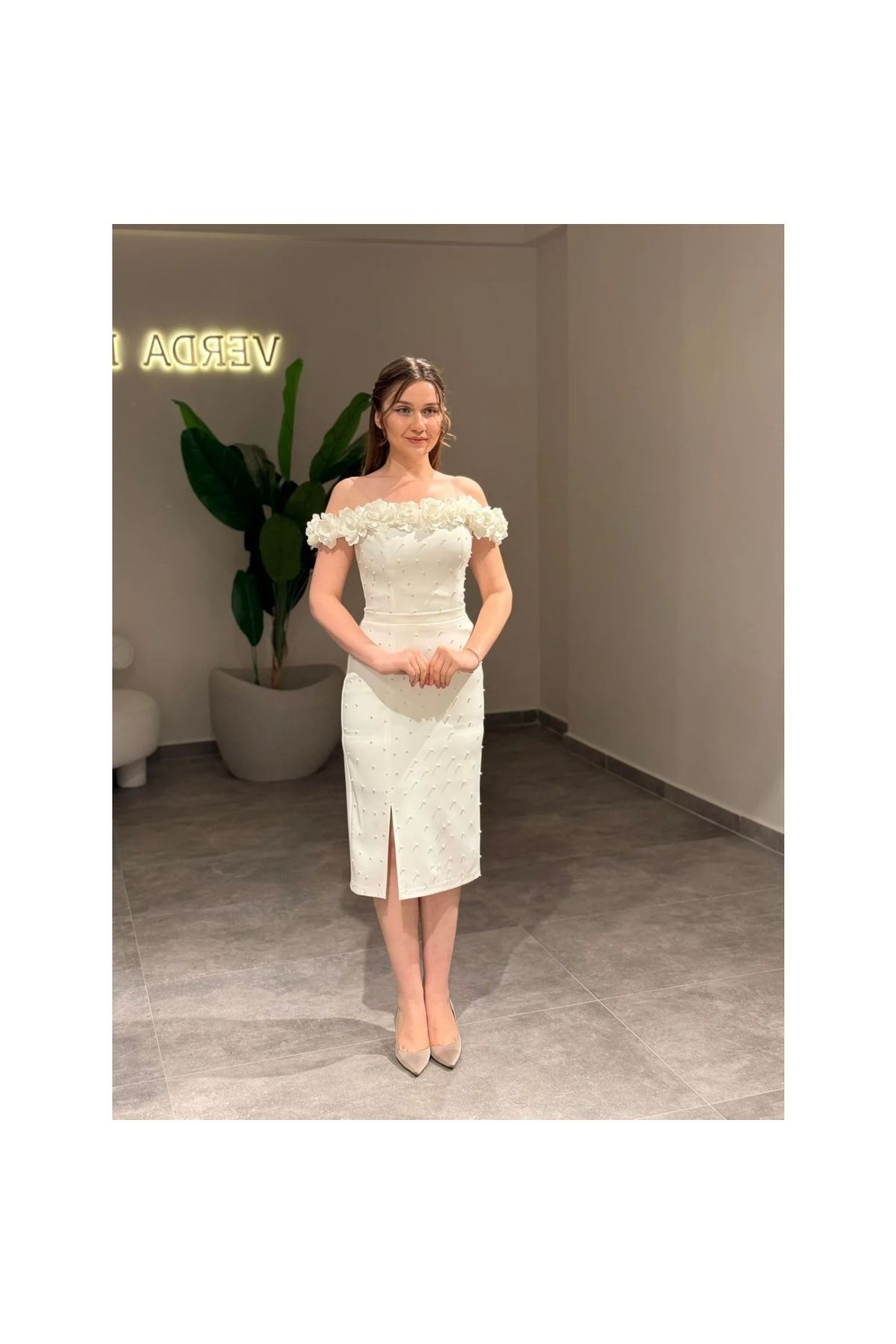 Verda Moda YENİ VERDA MODA KADIN AYPERİ ABİYE ELBİSE AYPERİ