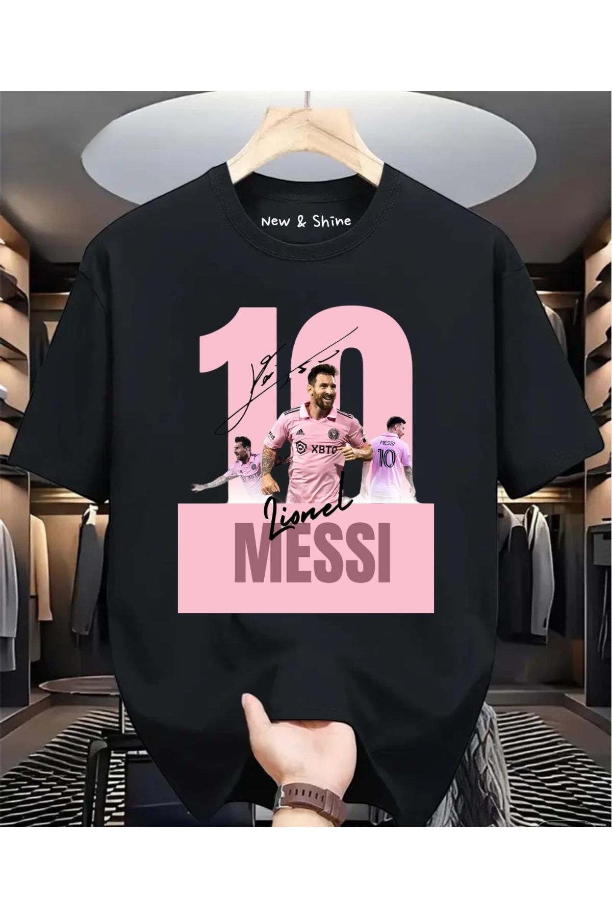 New Shine MESSİ Baskılı Oversize T-Shirt