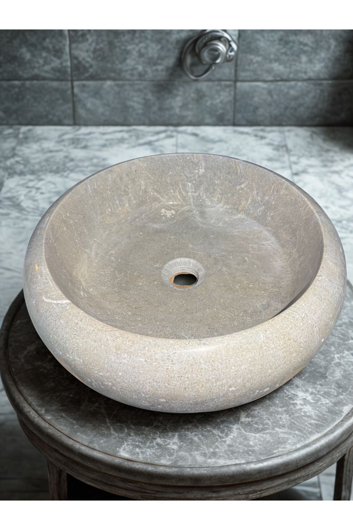 MUSSER DESİNG BEJ RENK MERMER LAVABO