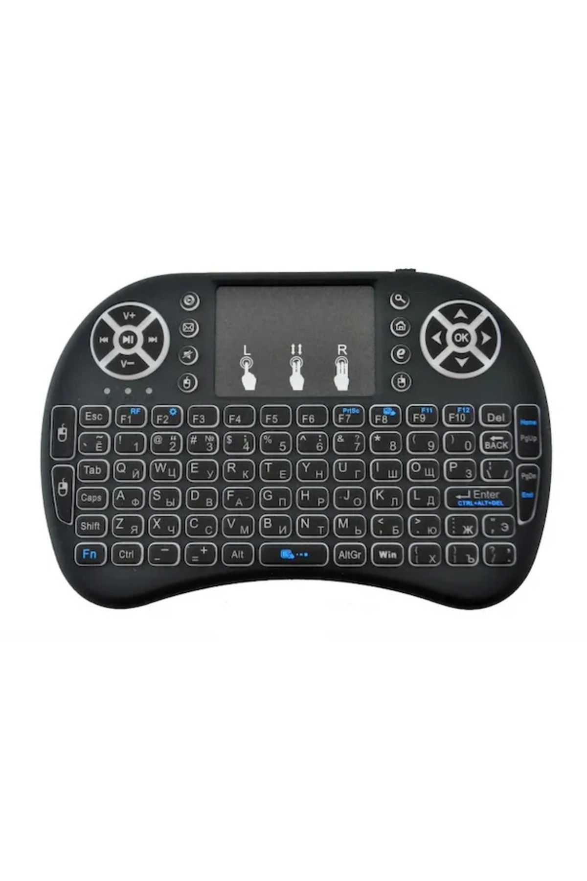 ETC Smart Tv Box Ps3 Uyumlu Kablosuz Dokunmatik Işıklı Şarjlı Touchpadli Mini Q Kla - ETC2413-5441