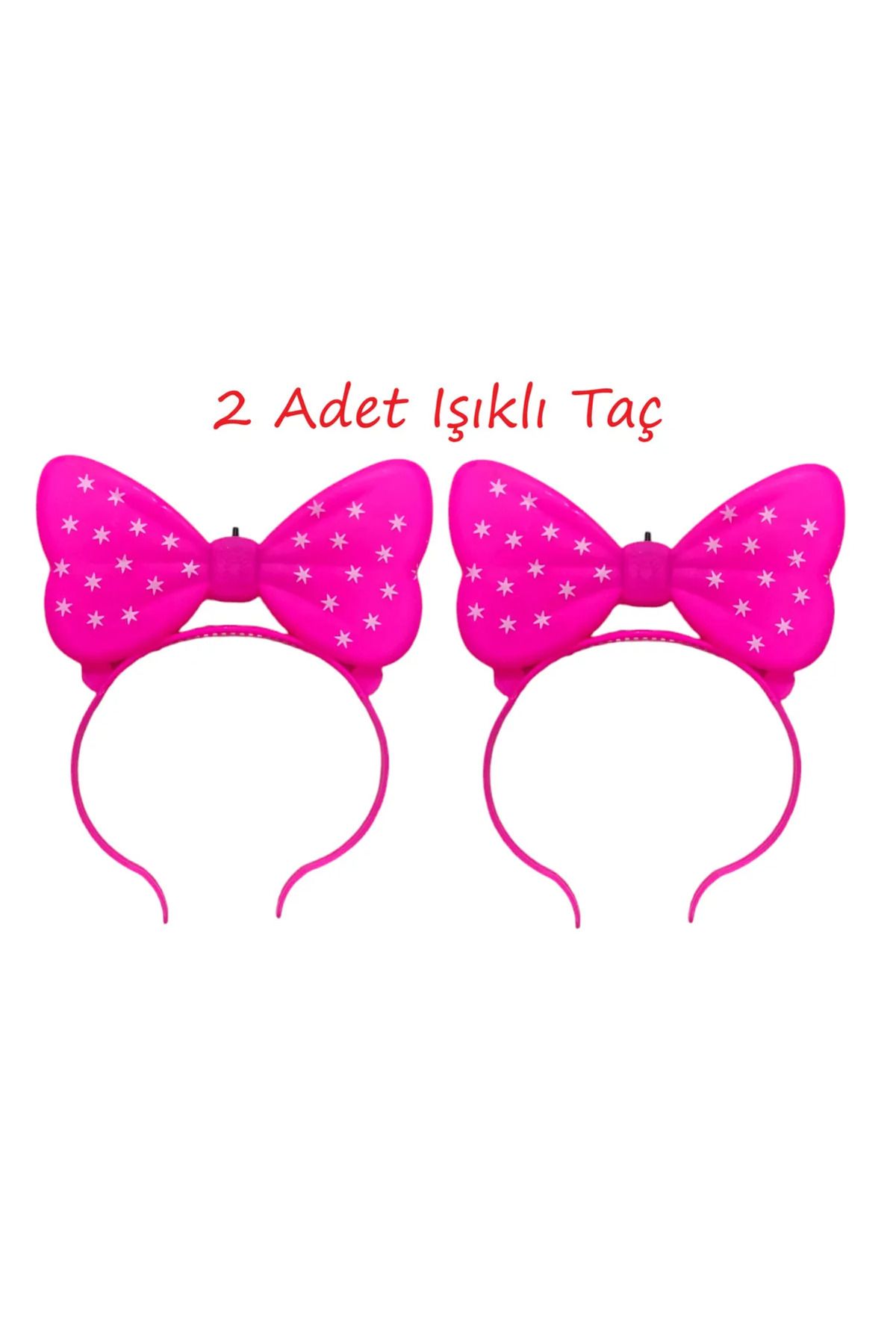egemen oyuncak 2 Adet Işıklı Taç Oyuncak Parlayan Tac Kız Çocuk Tacı 19 Cm